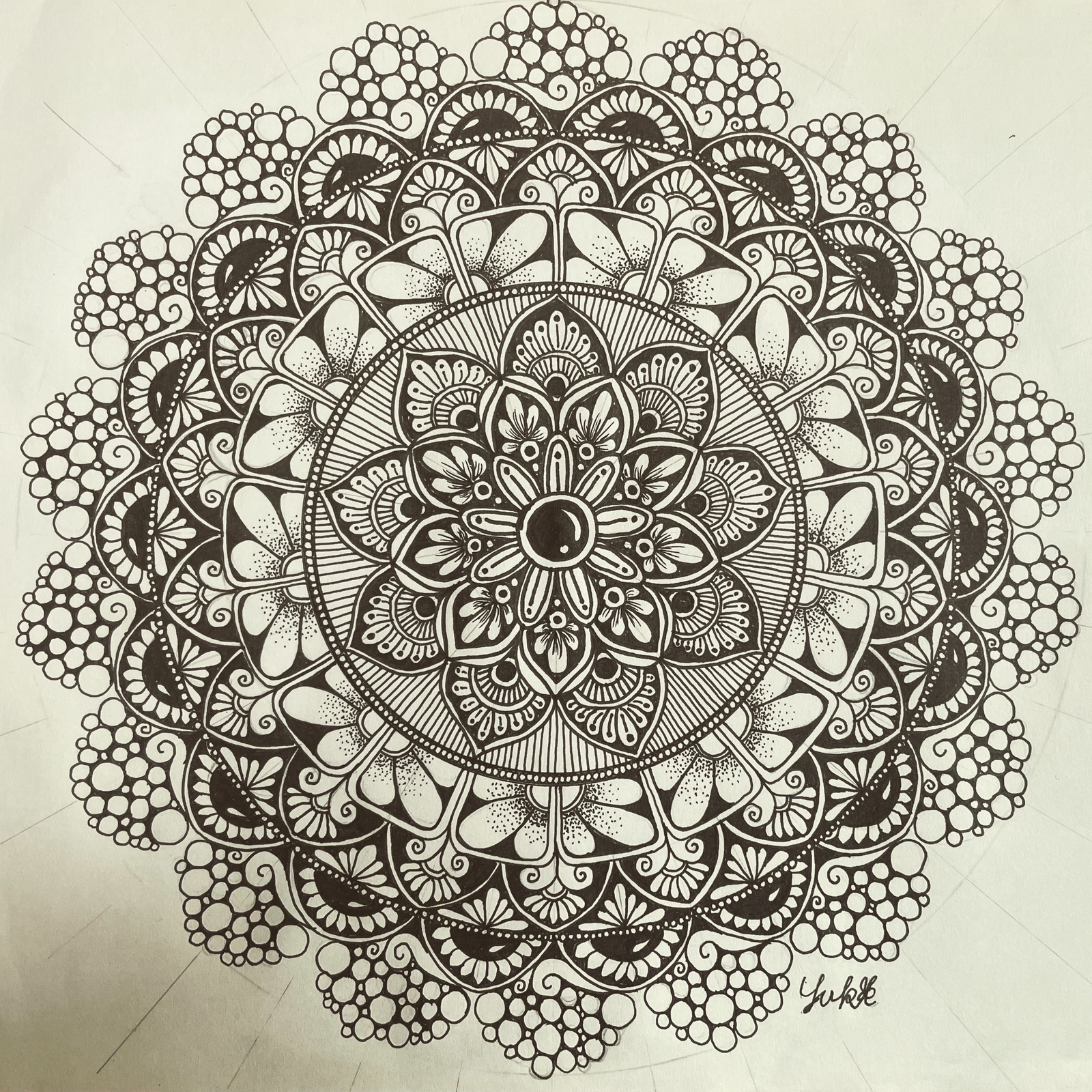 藤右衛門作、ゼンタングルアート、ゼンタングル、ペンアート、曼陀羅