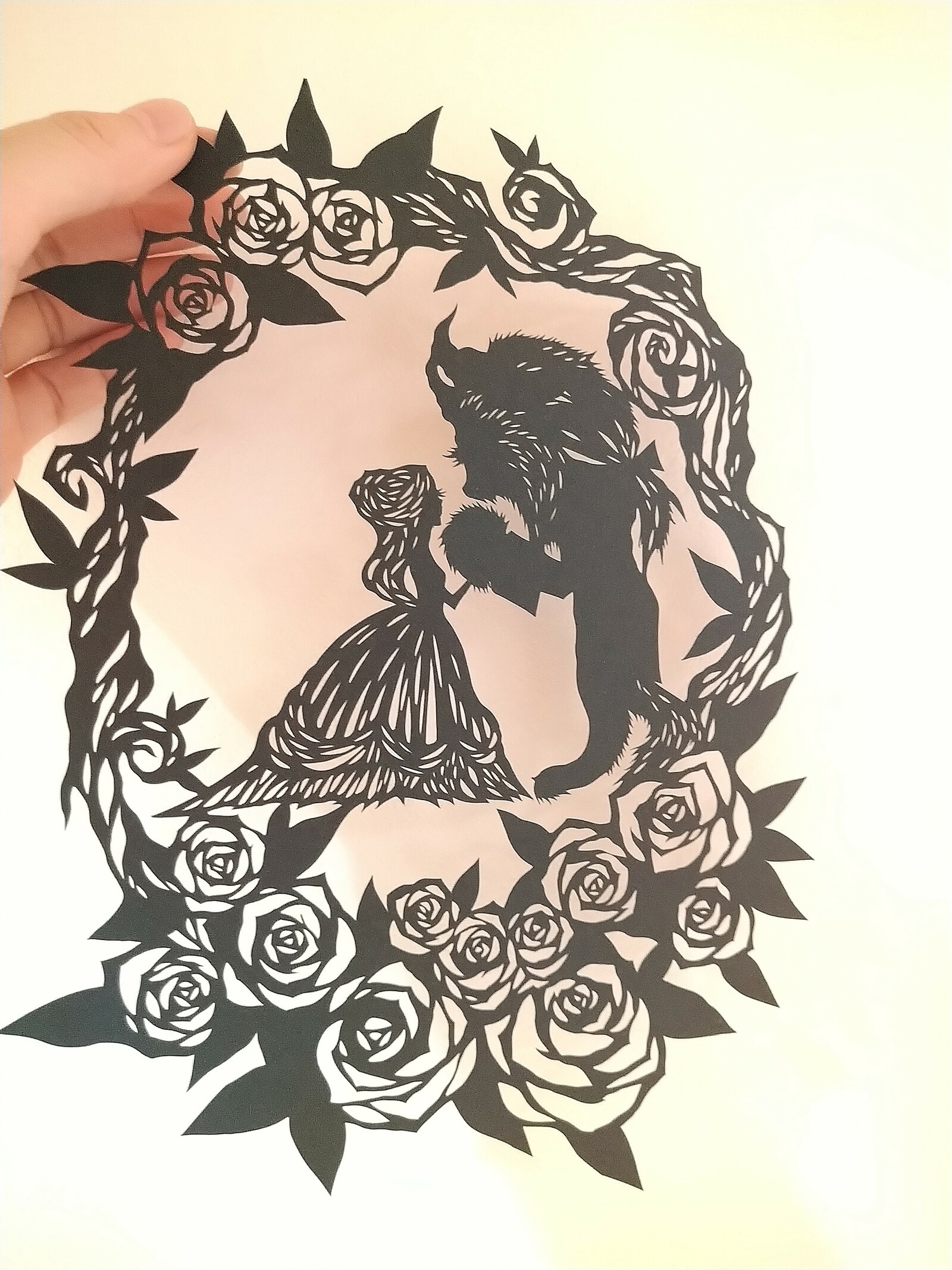 切り絵 童話 美女と野獣 - かおりのてとて | minne byGMOペパボ 国内