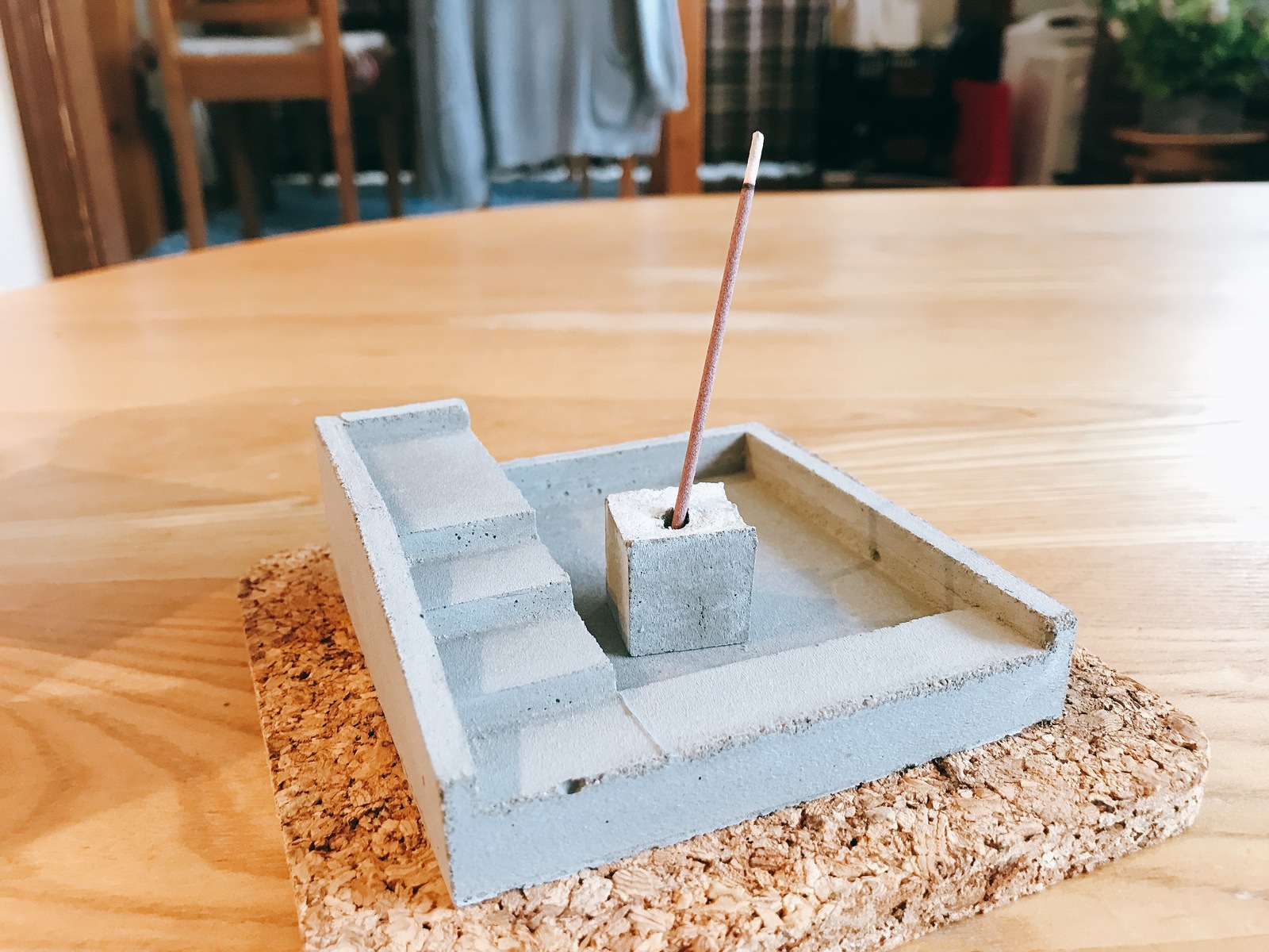 香炉 お家型線香立てL モルタル セメント製 おしゃれ雑貨 - MORTAR