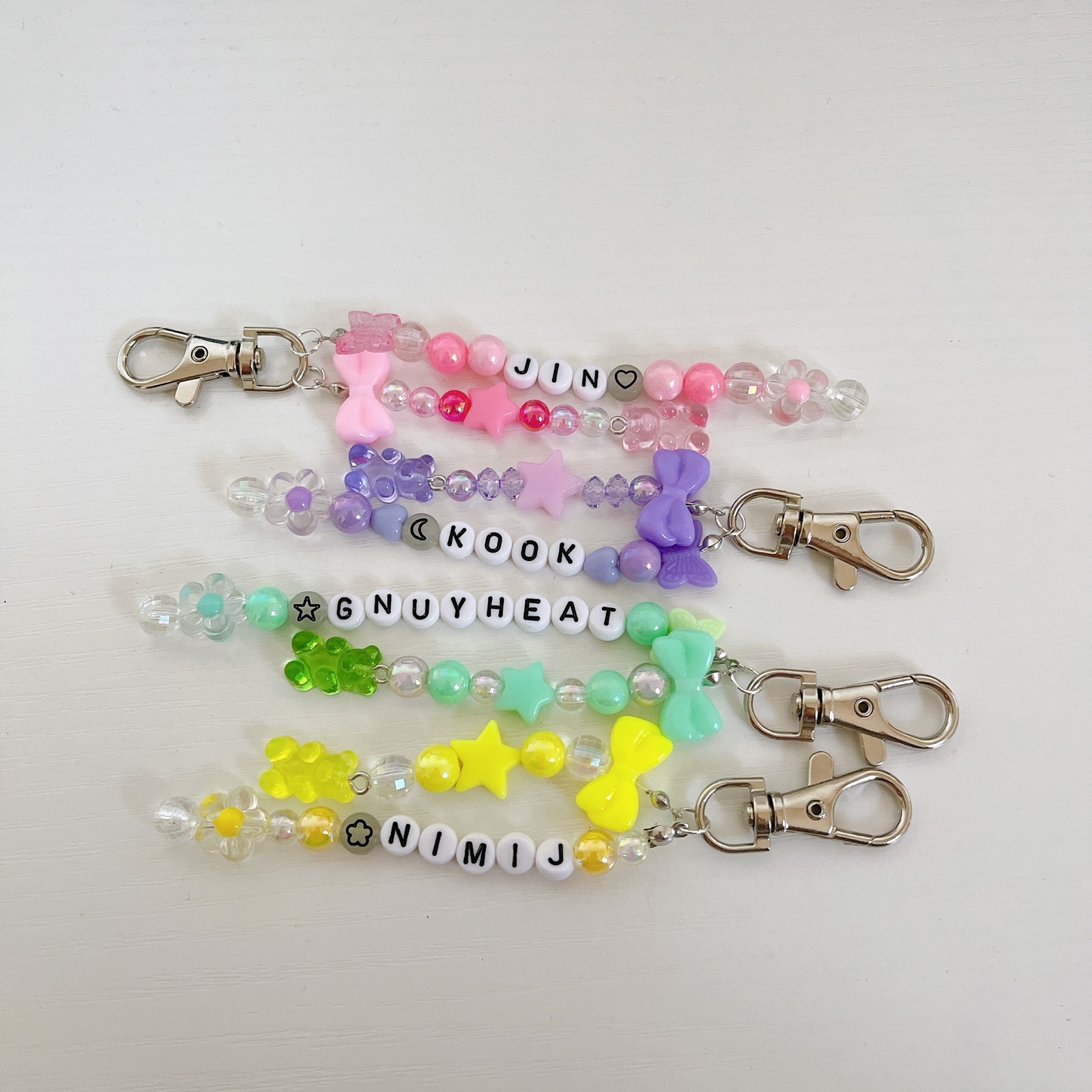 韓国 ビーズキーホルダー ビーズストラップ - mokajn | minne byGMO