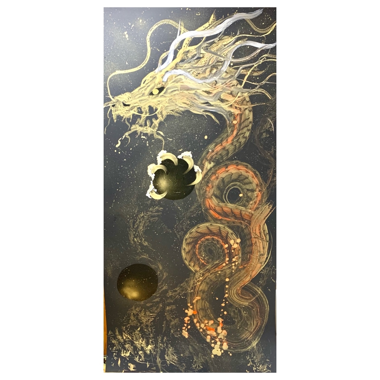 一筆龍【龍王】超特大サイズ 大開運 アート 風水 龍 龍神 - 隕石雑貨な