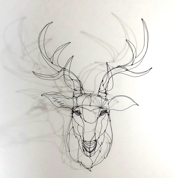 ワイヤーアート 雄鹿 - YASU GALLERY | minne byGMOペパボ 国内最大級