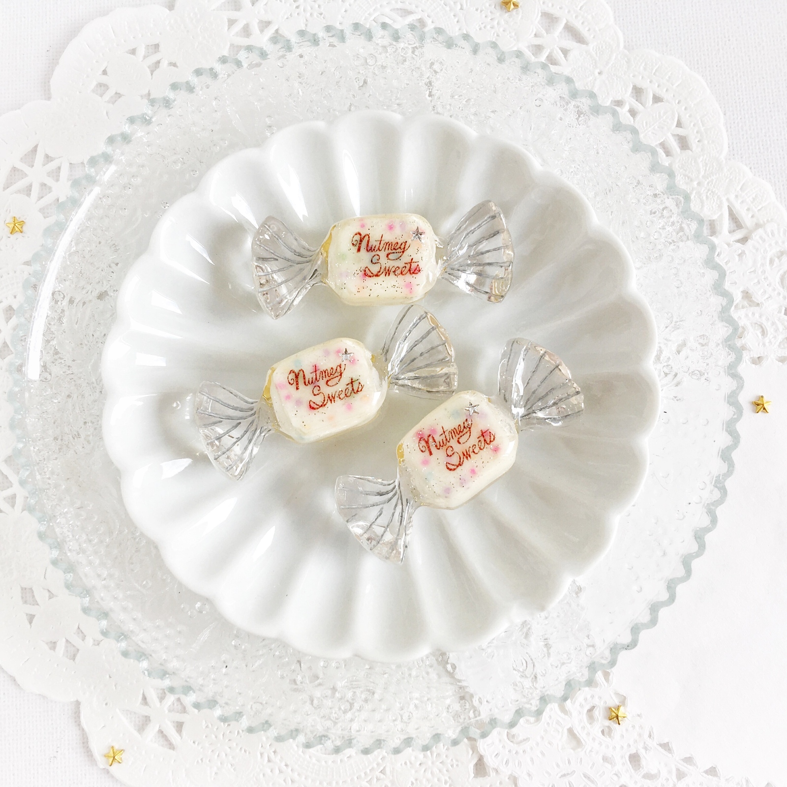 カラフルシュガーキャンディのブローチ( シルバーライン)( milk candy