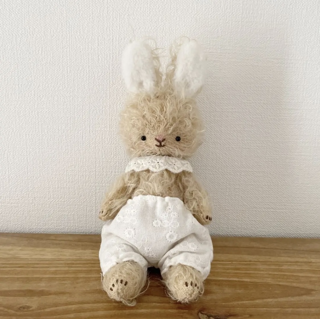 送料無料 テディベア ウサギ うさぎ ぬいぐるみ アンティーク モヘア