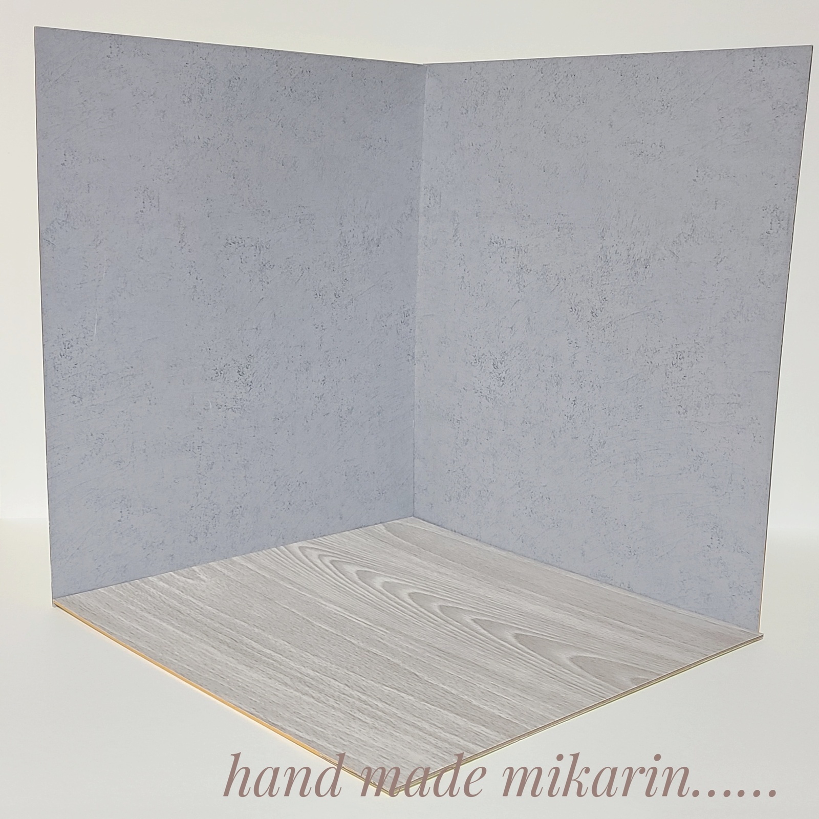 撮影用背景ボード（モルタル風）【ドールハウス】 - みかん箱