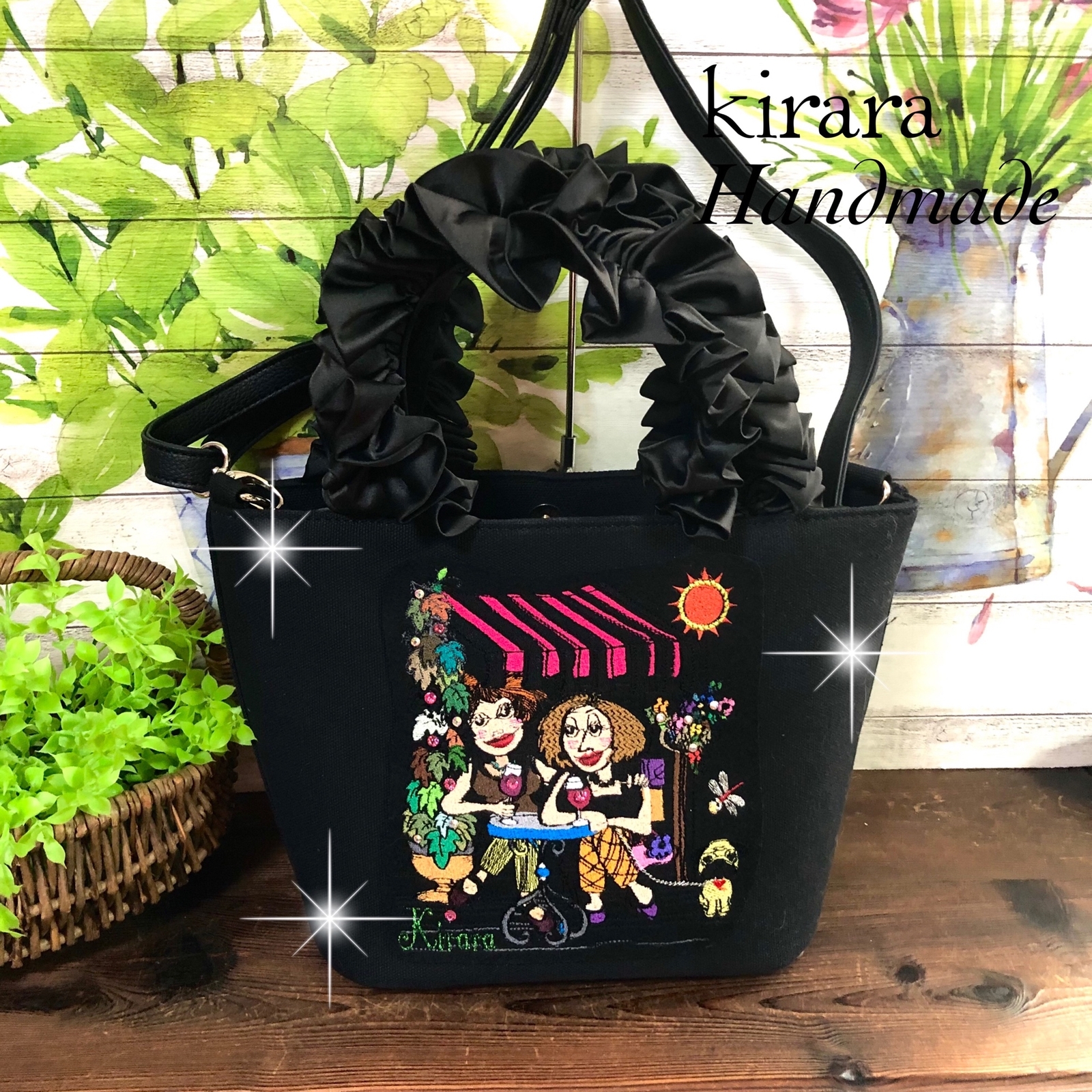 ロラライハリス刺繍 トートバッグ＆ショルダーバッグ - kirara1122