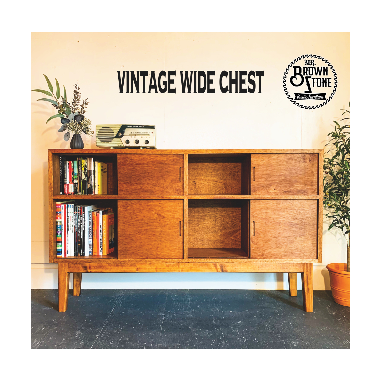 VINTAGE WIDE CHEST サイズ変更可能‼︎ 本棚 雑誌 サイドボード 北欧