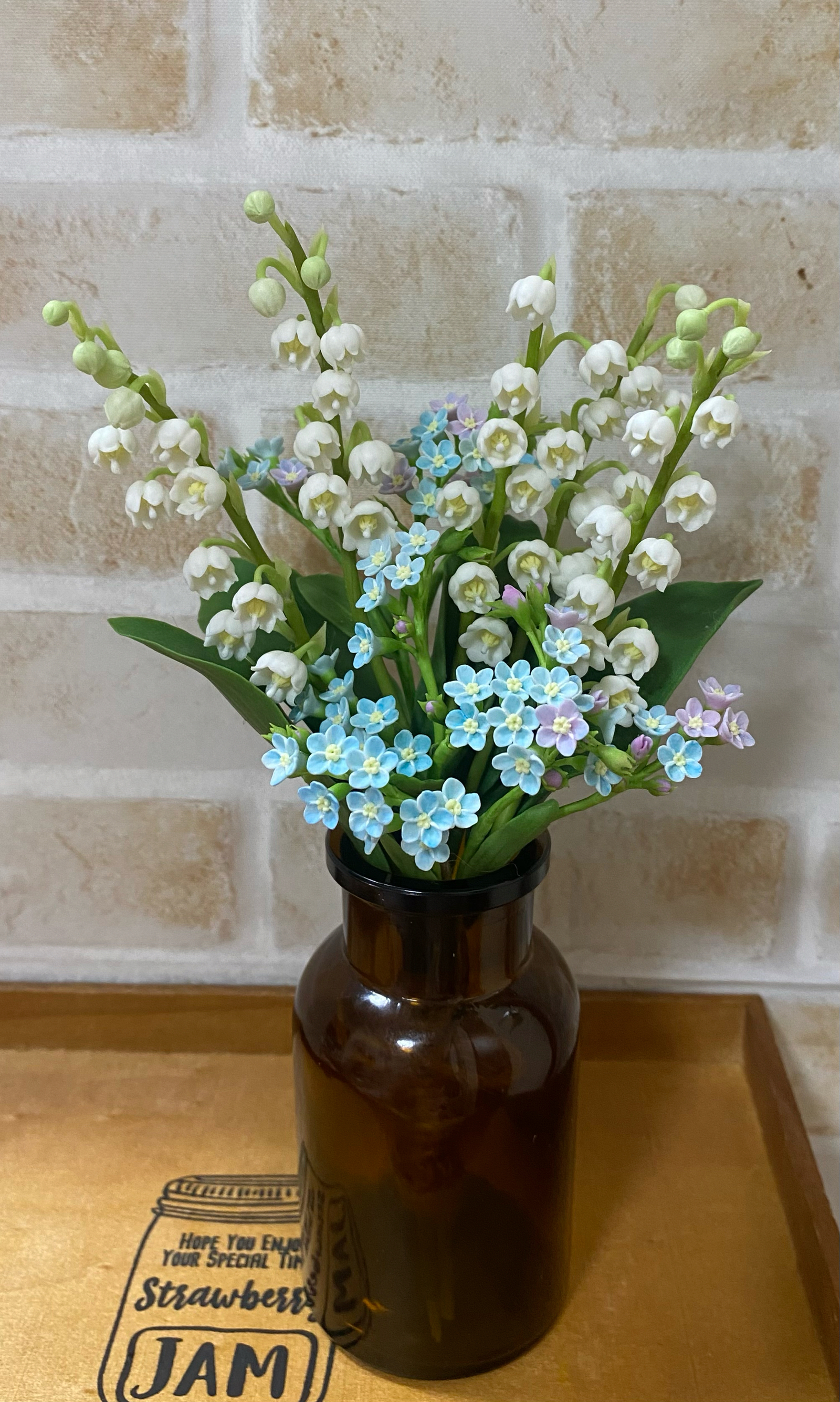 クレイフラワー すずらんと忘れな草 - CLAYHANA'S GALLERY | minne