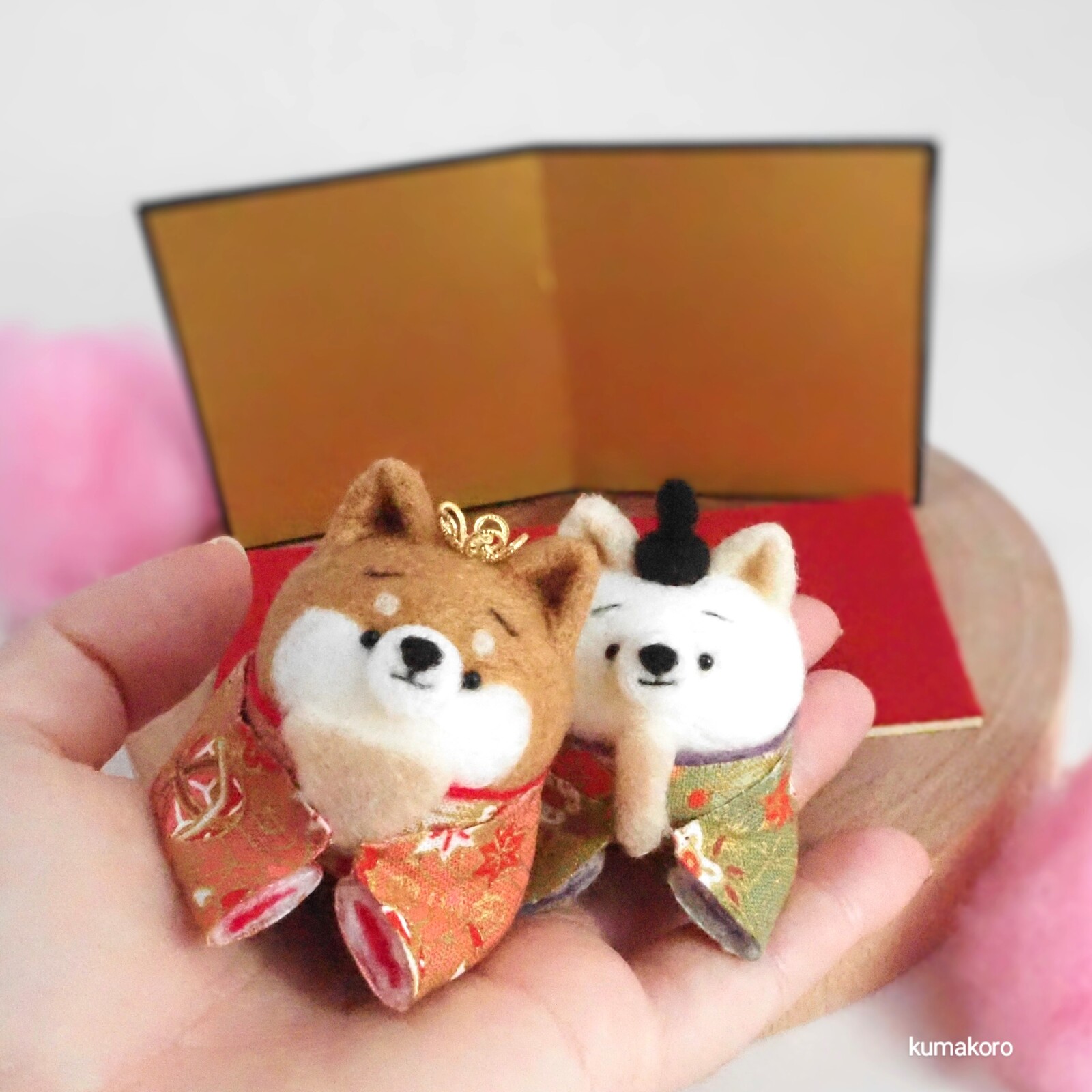 受注製作】-数量限定-ひなまつり ‐桃の節句‐ まゆ柴犬(赤柴・黒柴・白