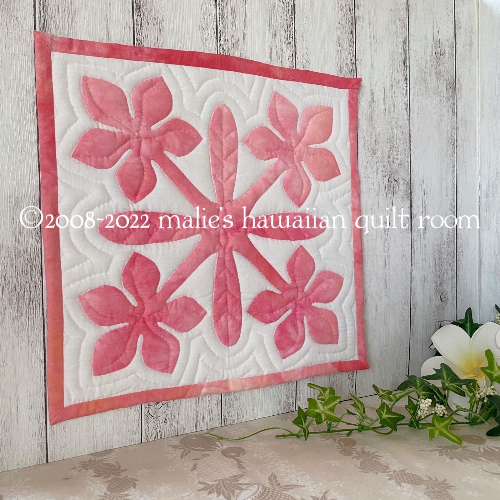 キット】ハワイアンキルト 30プルメリア - malie's hawaiian quilt