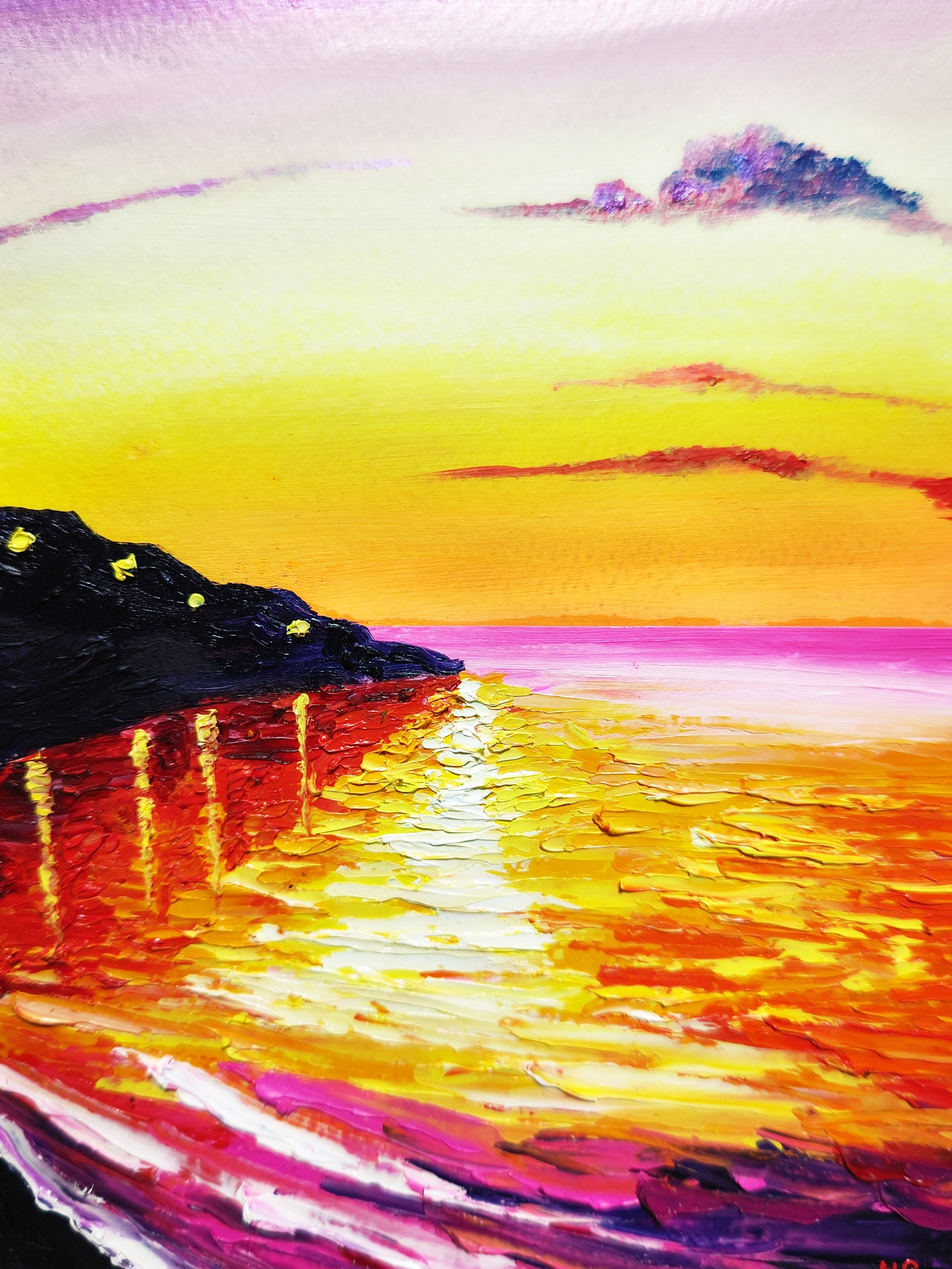 油絵 絵画 【宵の海】 油絵 絵画 【宵の海】 【公式通販】