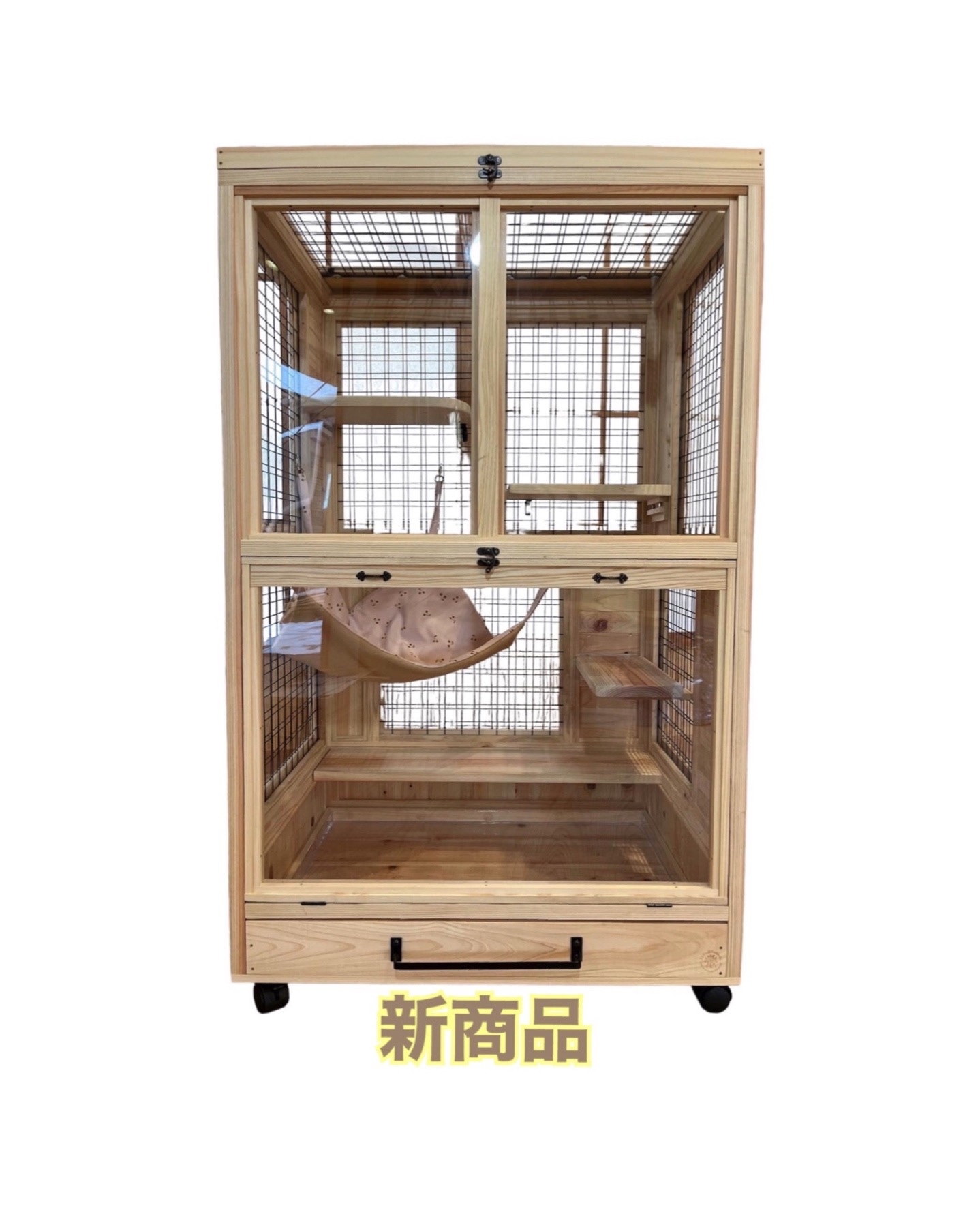 木製ケージ ウサギ小屋 ネコの家 ペット小屋 サークル 動物 フェレット