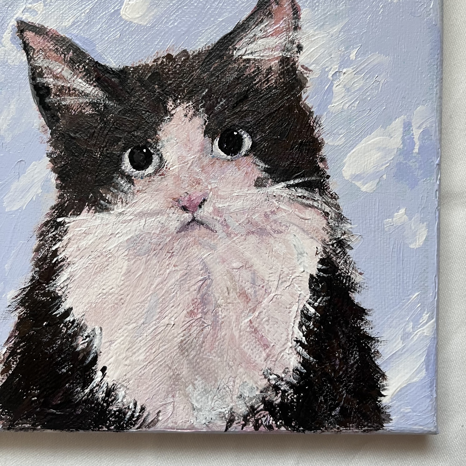 絵画 猫 猫の絵 アクリル画 ミニ絵画 マグネット 静物画 抽象画 セット