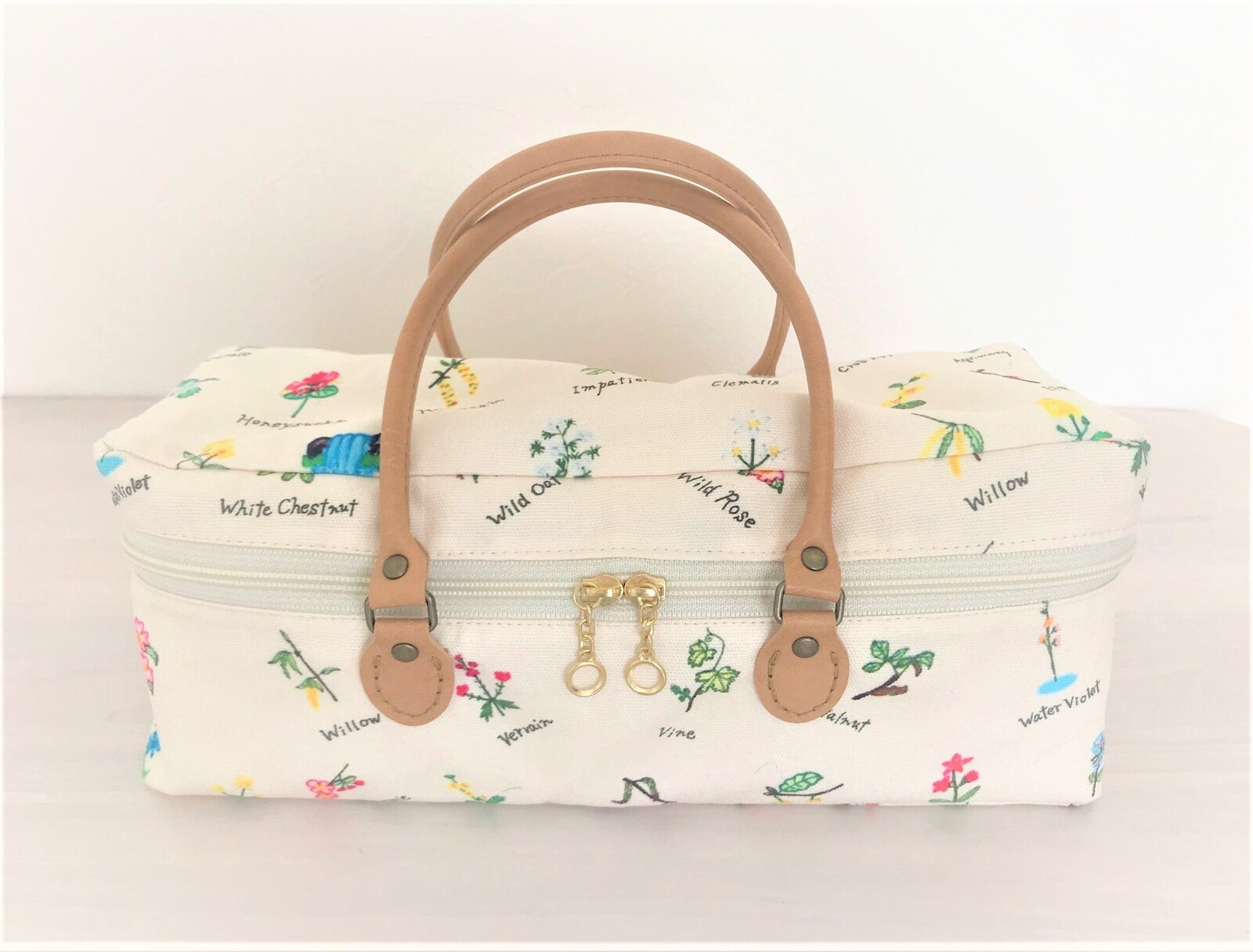 フラワーレメディ（フラワーエッセンス）収納用布ケース_アイボリー_