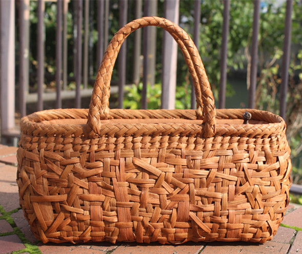 山葡萄 かごバッグ 網代編み やまぶどう カゴバッグ 籠 乱れ編み