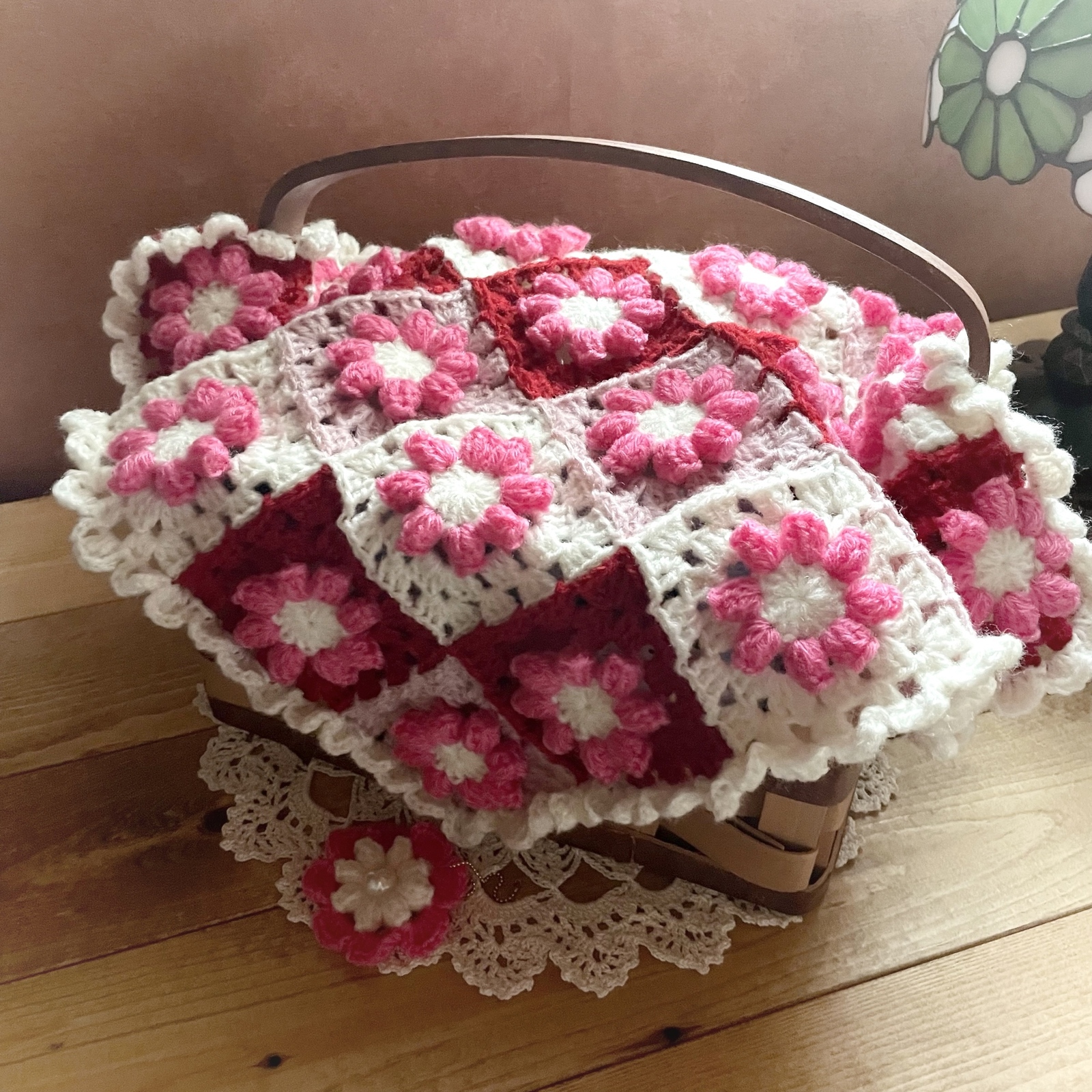 モチーフ編み 大判 マルチカバ ー ブランケット グラニースクエア