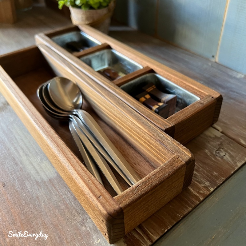 木製 カトラリーケース カトラリー収納 2個セット - Smile Everyday