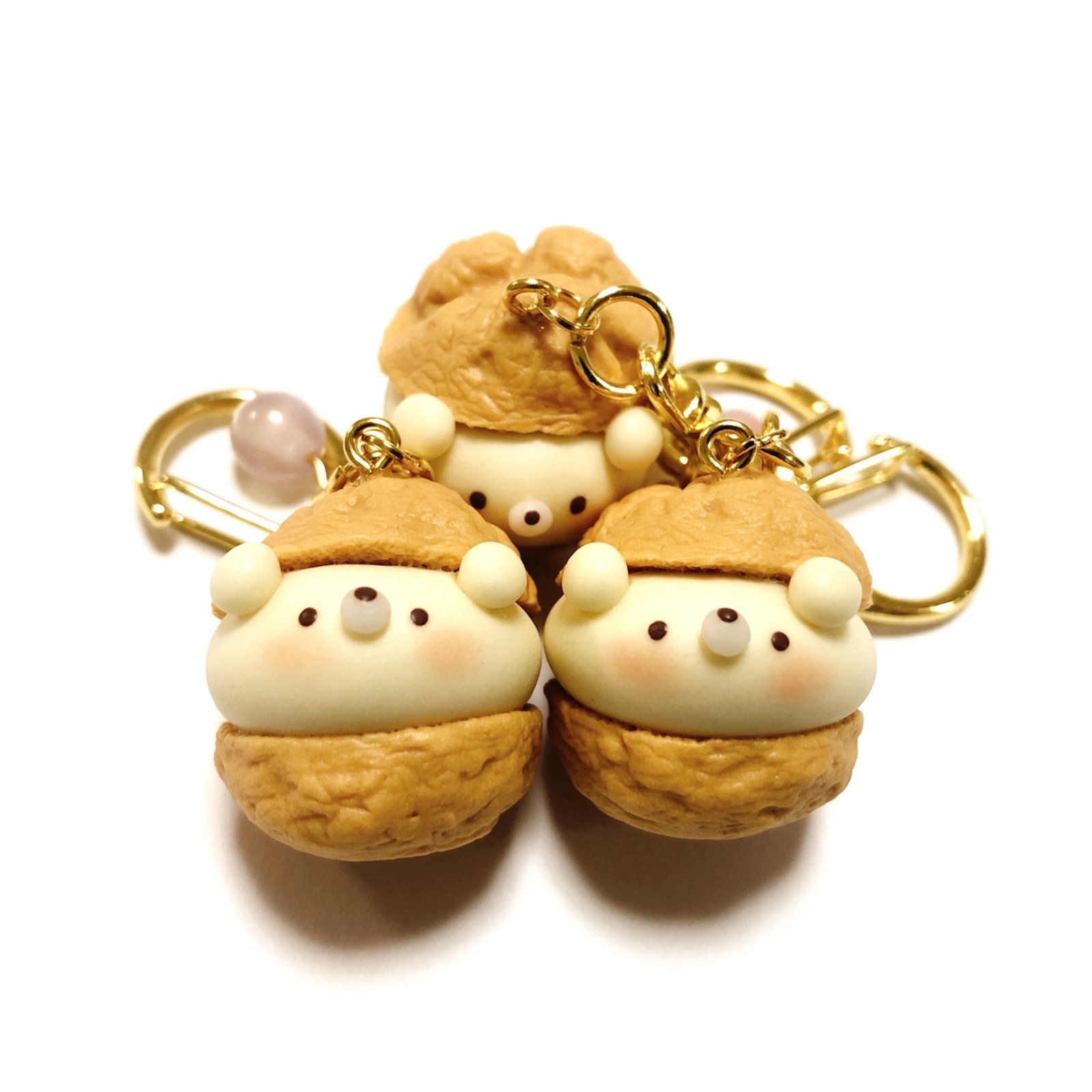 くまさんシュークリーム キーホルダー フェイクスイーツ フェイク