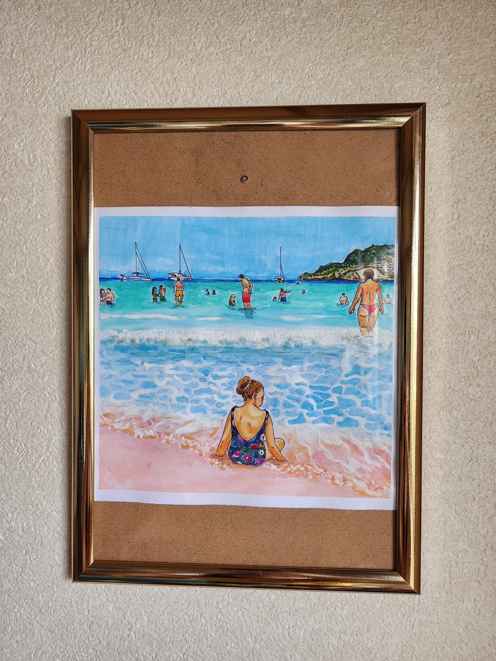 水彩 イラスト 海の絵 - ☆ハッピーカラー☆ | minne byGMOペパボ 国内