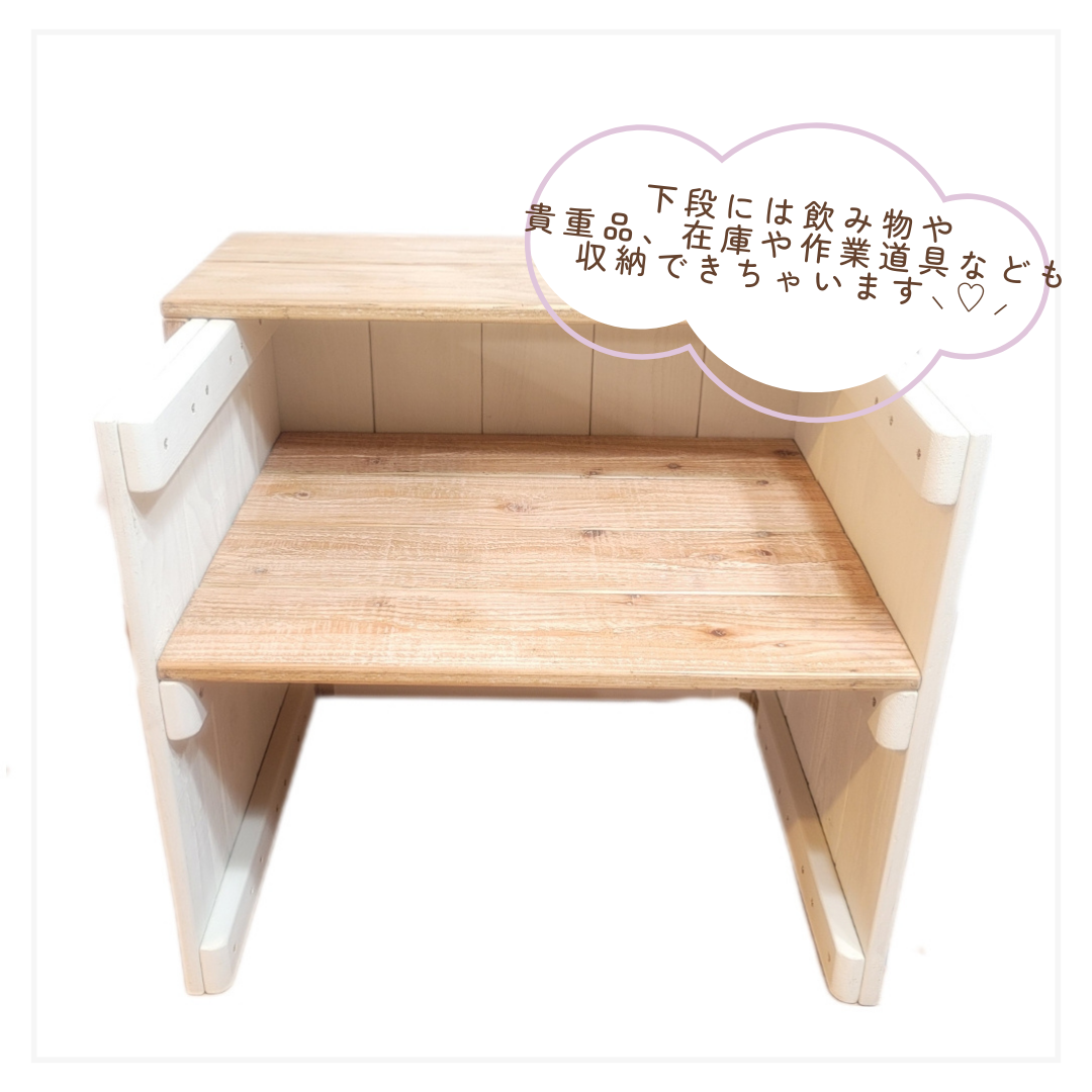 ミニレジ台 折りたたみ可.* レジカウンター イベント什器.*【受注生産