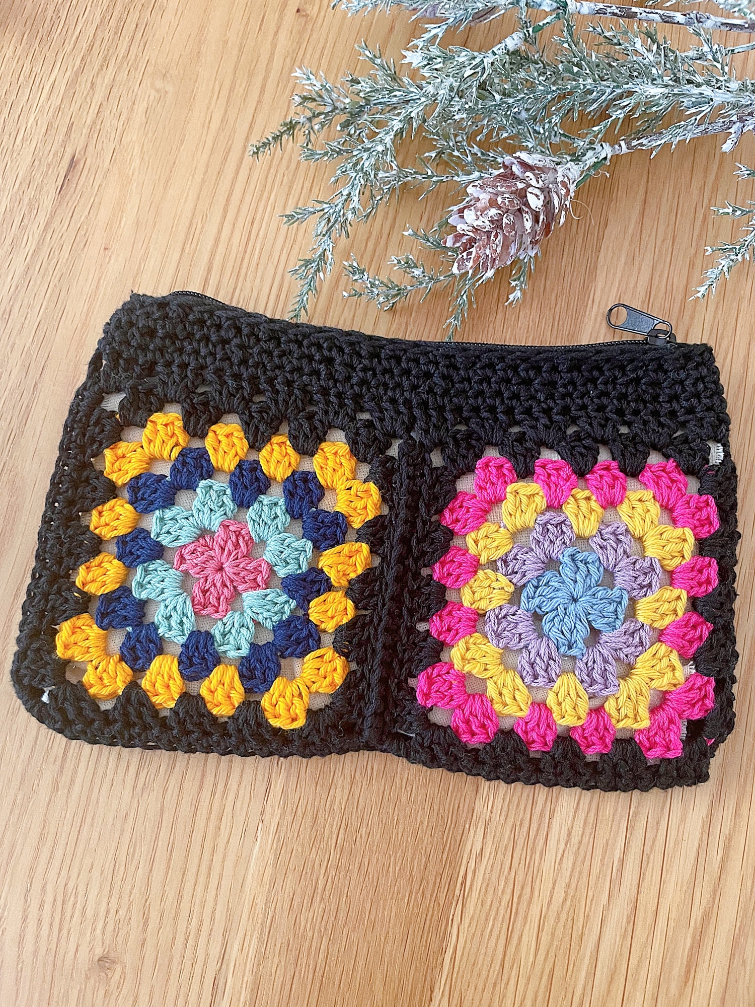 かぎ針編みマルチカバー モチーフ編み グラニースクエア ブランケット