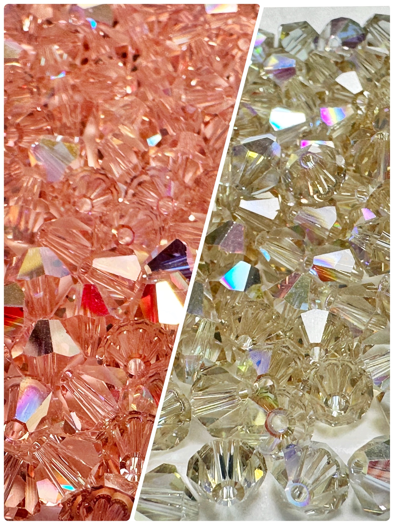 スワロフスキービーズ カンタロープオーロラ 6mm 5粒 - ＊Rainbow