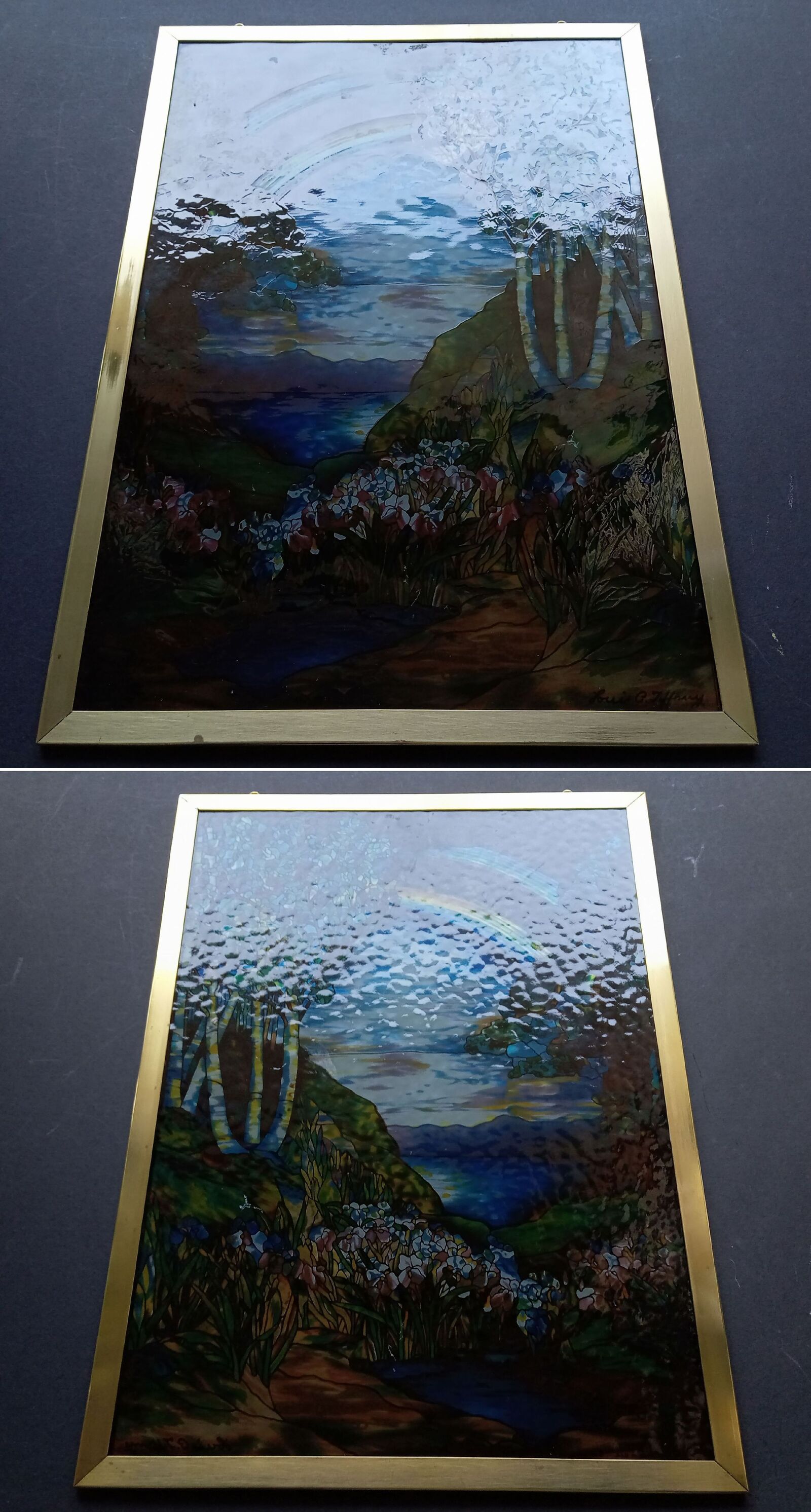 ルイスCティファニー ステンドグラス Rainbow 虹 グラスマスターズ社