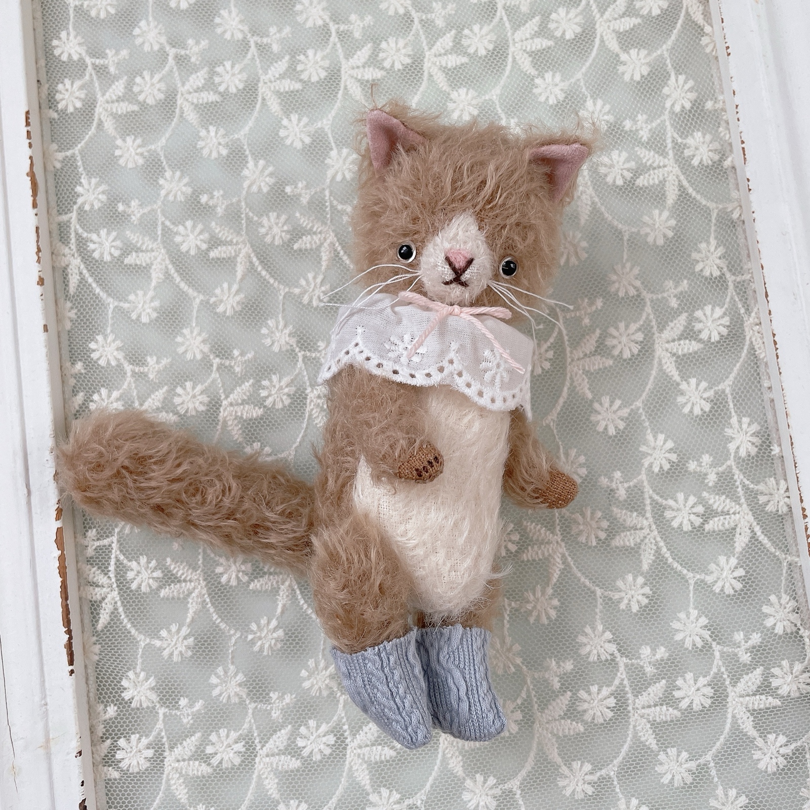 送料無料 テディベア ウサギ うさぎ ぬいぐるみ アンティーク モヘア