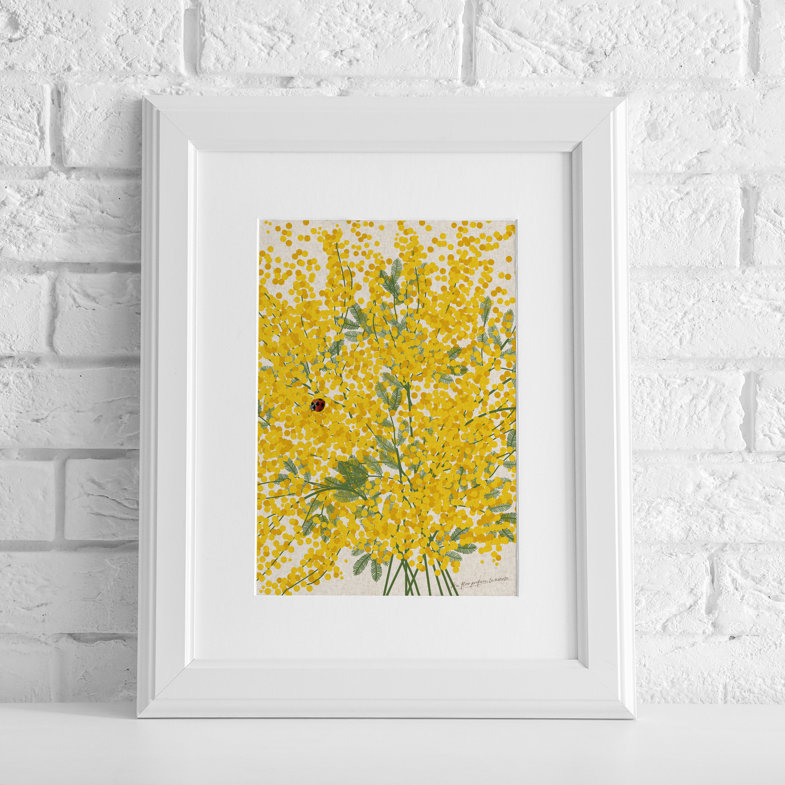 大人っぽいミモザの花】インテリア アートポスター Étape72 - Horimari