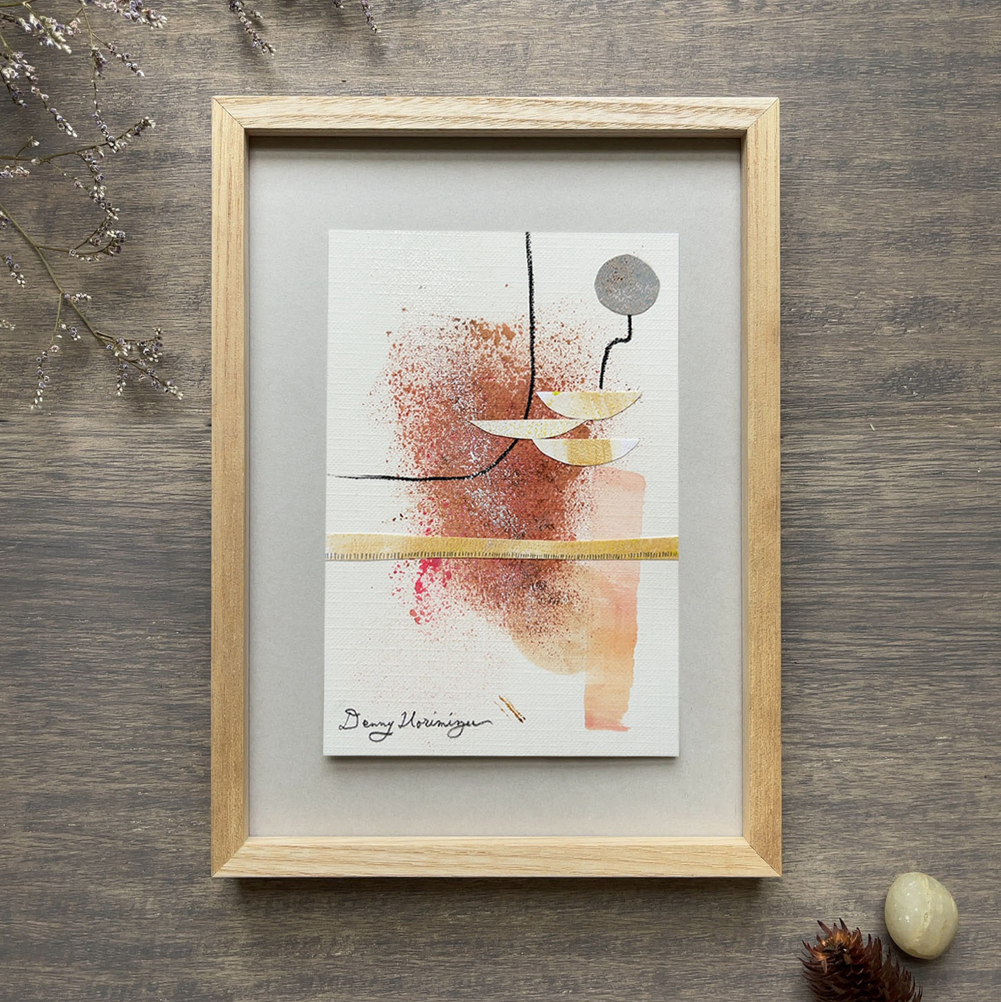 ハッピーバースデイ ピスケス】直筆 絵画 原画 ジルコニア 送料無料