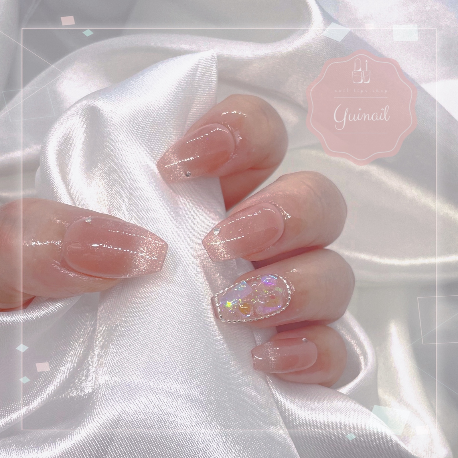 マグネットフレンチ 韓国ネイル ワンホンネイル - yui_nail | minne