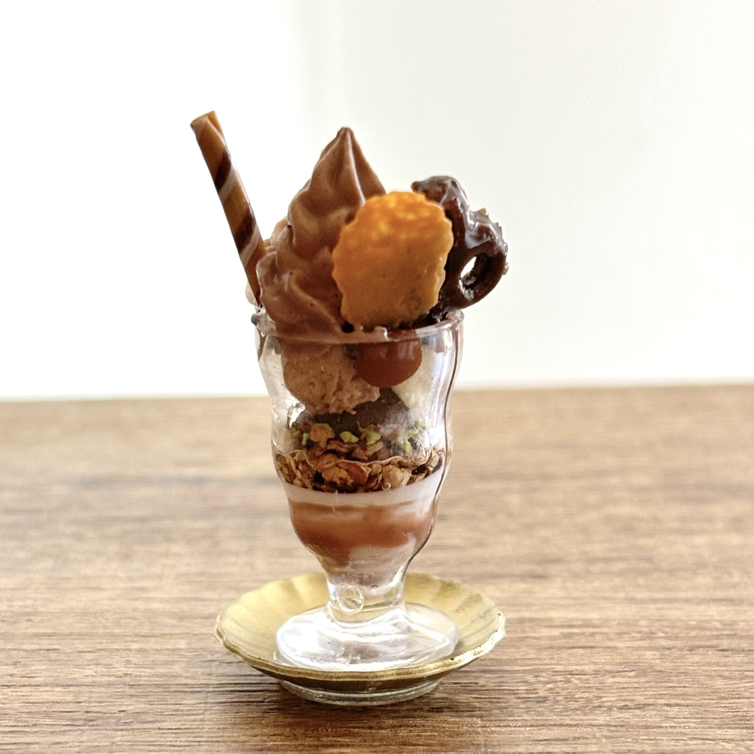 ☆チョコパフェ☆単品 Chocolateparfait 1/6size ミニチュアスイーツ