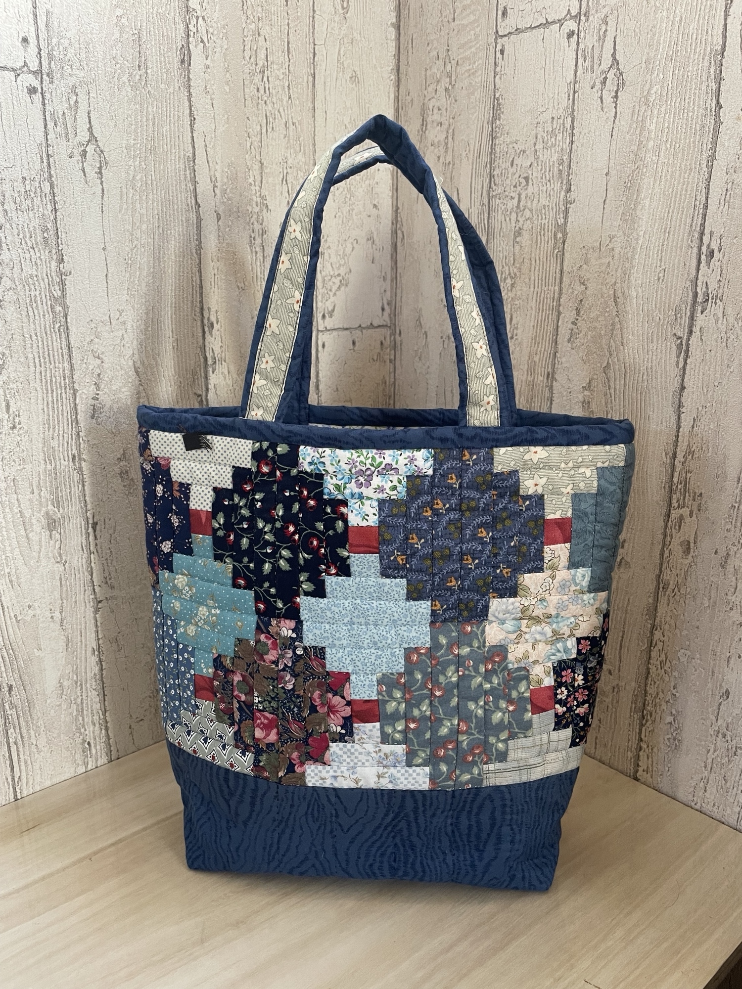 葉月様・メリーボンボンクリスマス柄パッチワークキルトトートバッグ1