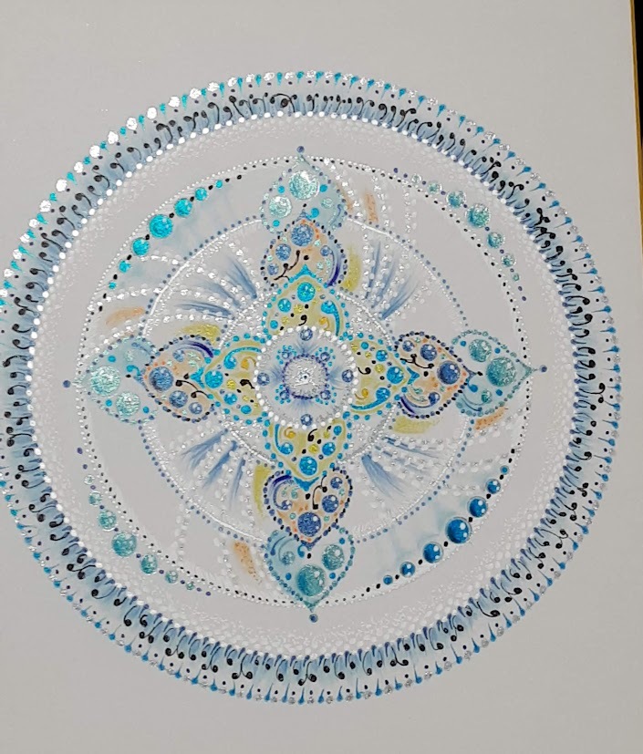 五十嵐由家 曼陀羅画342 「負の念を消す」 - 五十嵐由家 GALLERY