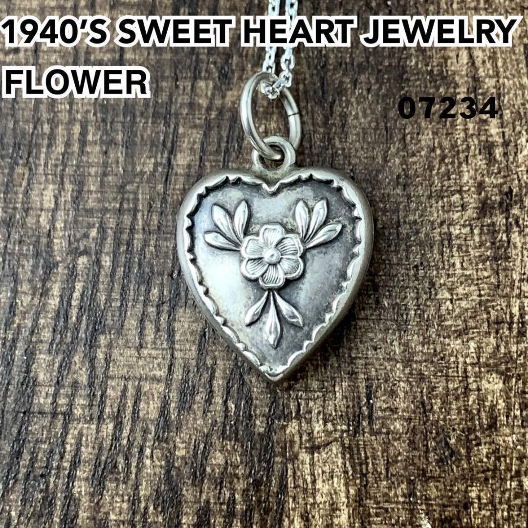 40s スウィートハートジュエリー WW2 シルバー チャーム ハート イーグル