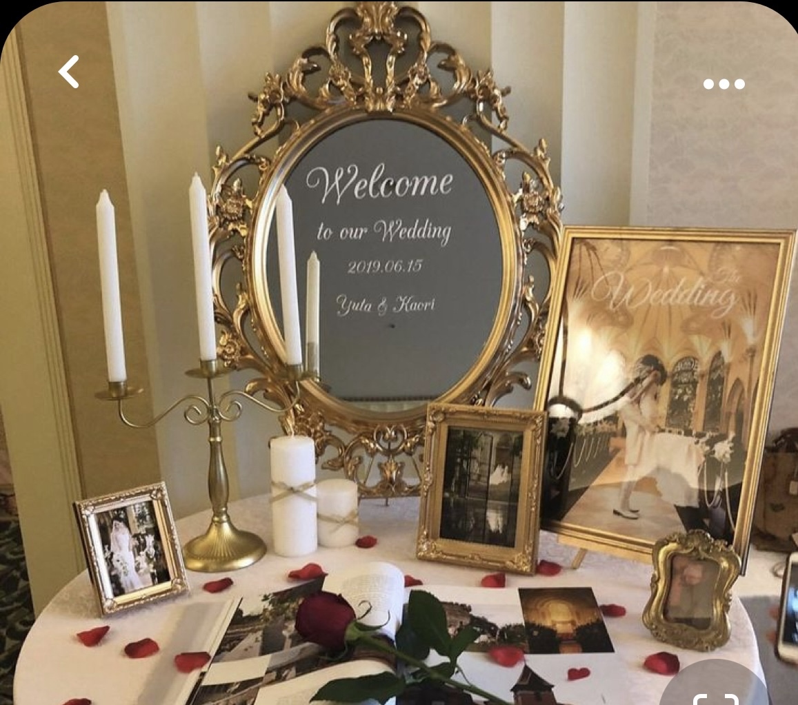 3月中旬入荷待ち】ウェルカムミラー ディズニーウェディング 美女と