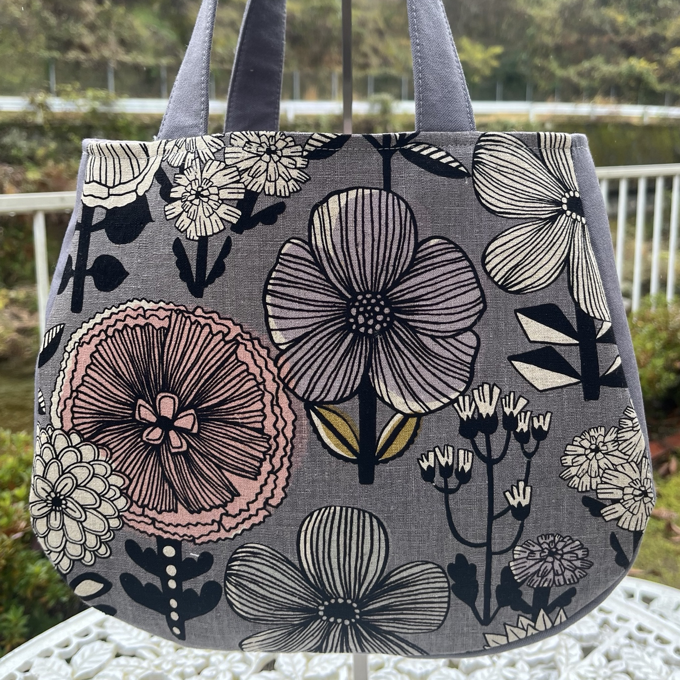 ハンドメイド ハンドメイド ミナペルホネン くしゅっとトートバッグ