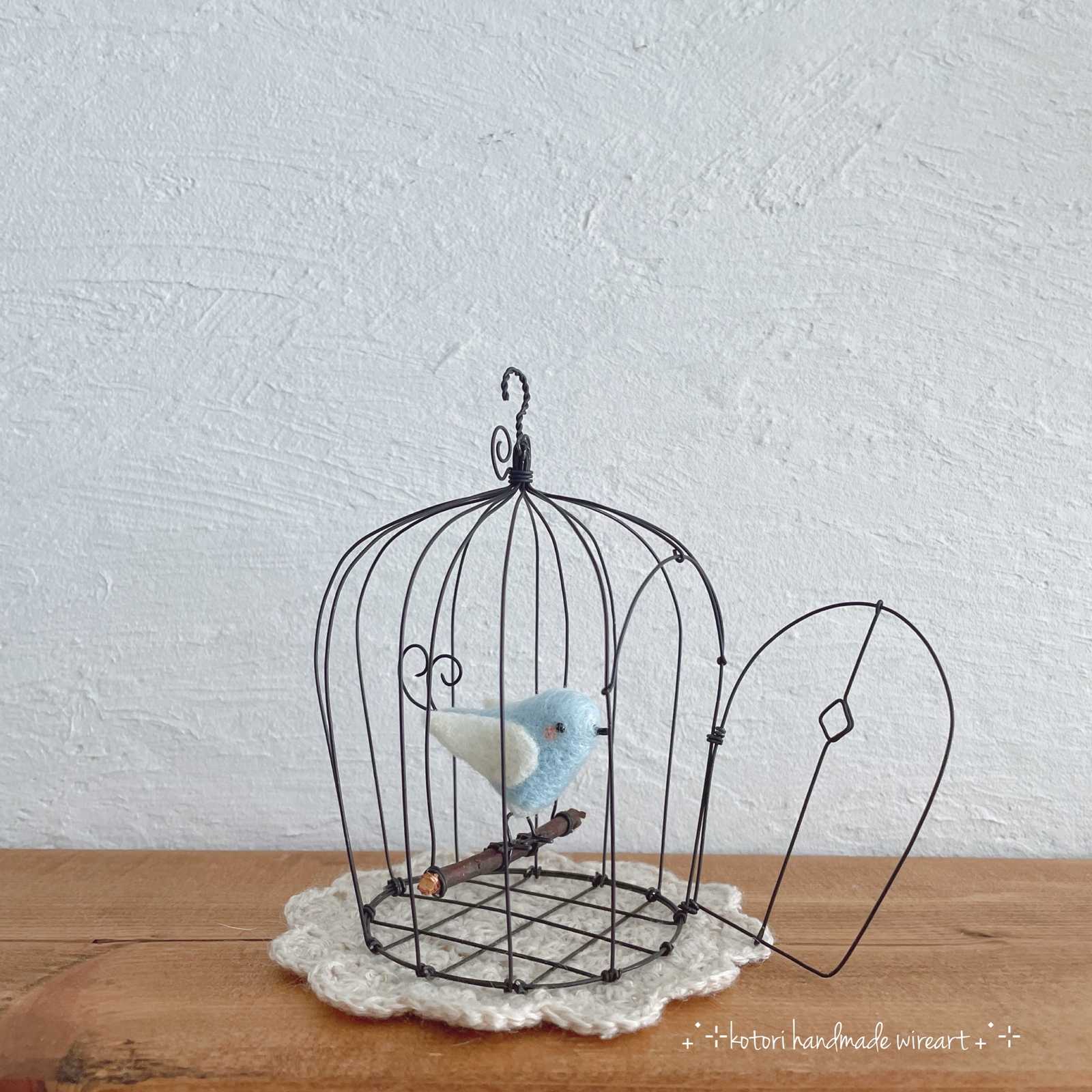 ☆受注製作☆幸せの青い鳥さんが住む鳥かご - KOTORIWIRE'S GALLERY