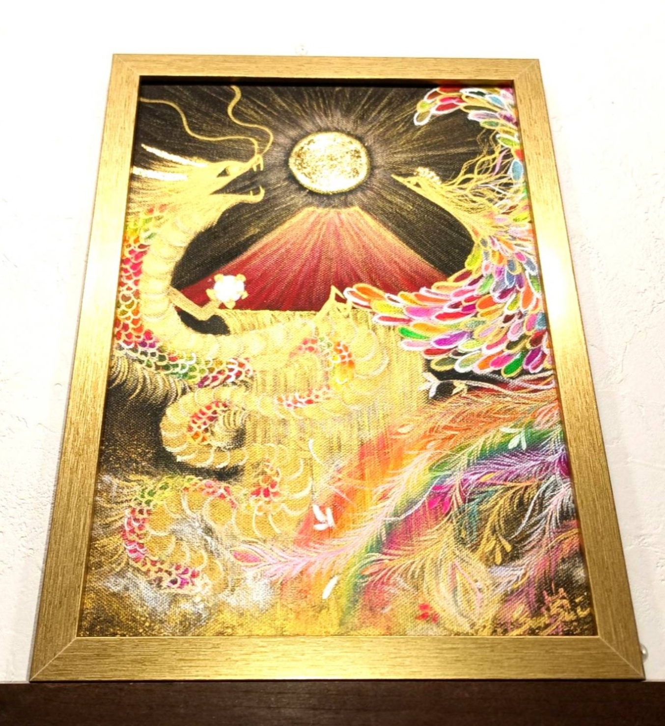 開運絵画 生命の木 龍神様 インフィニティ 眼 天界の花 昇龍 金箔 開運