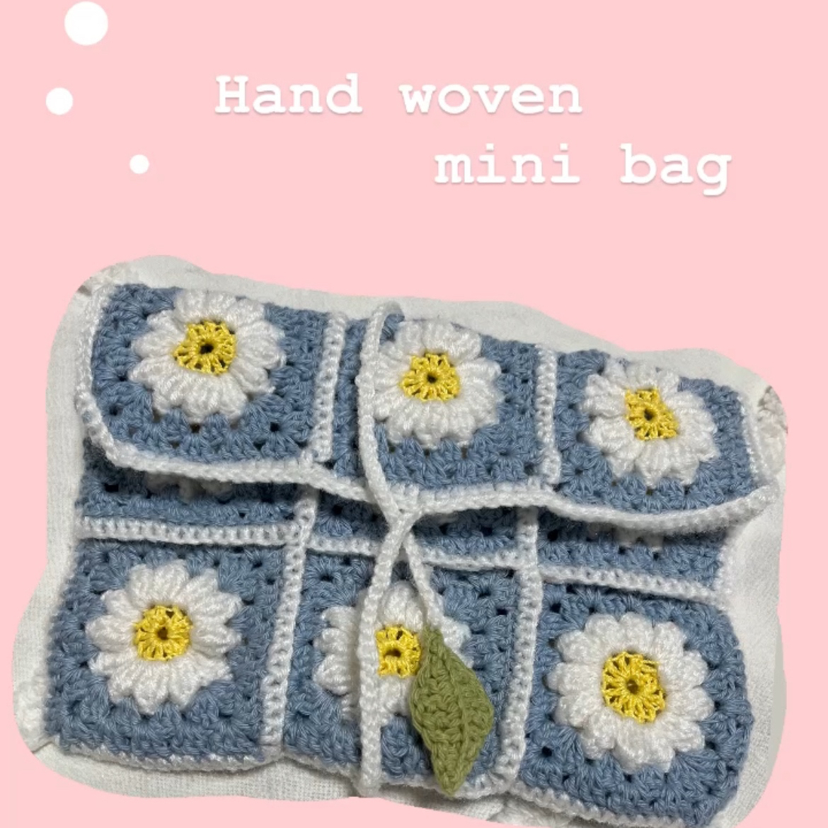 ハンドメイド マルチケース ブックカバー モチーフポーチ 編み物