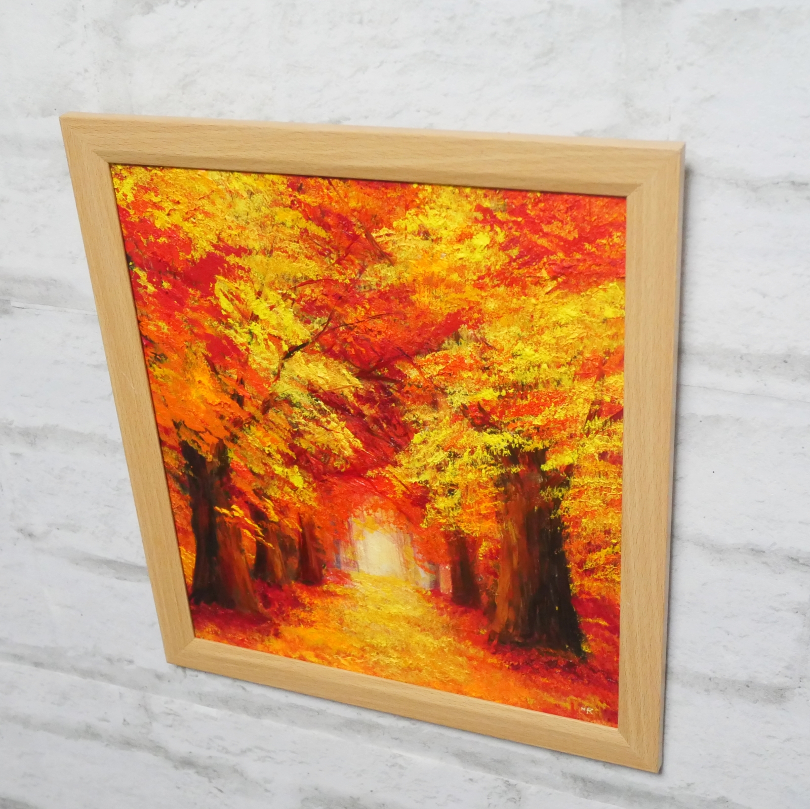 油絵 油彩 油彩画 絵 絵画 【紅葉の秋】 - HR | minne byGMOペパボ