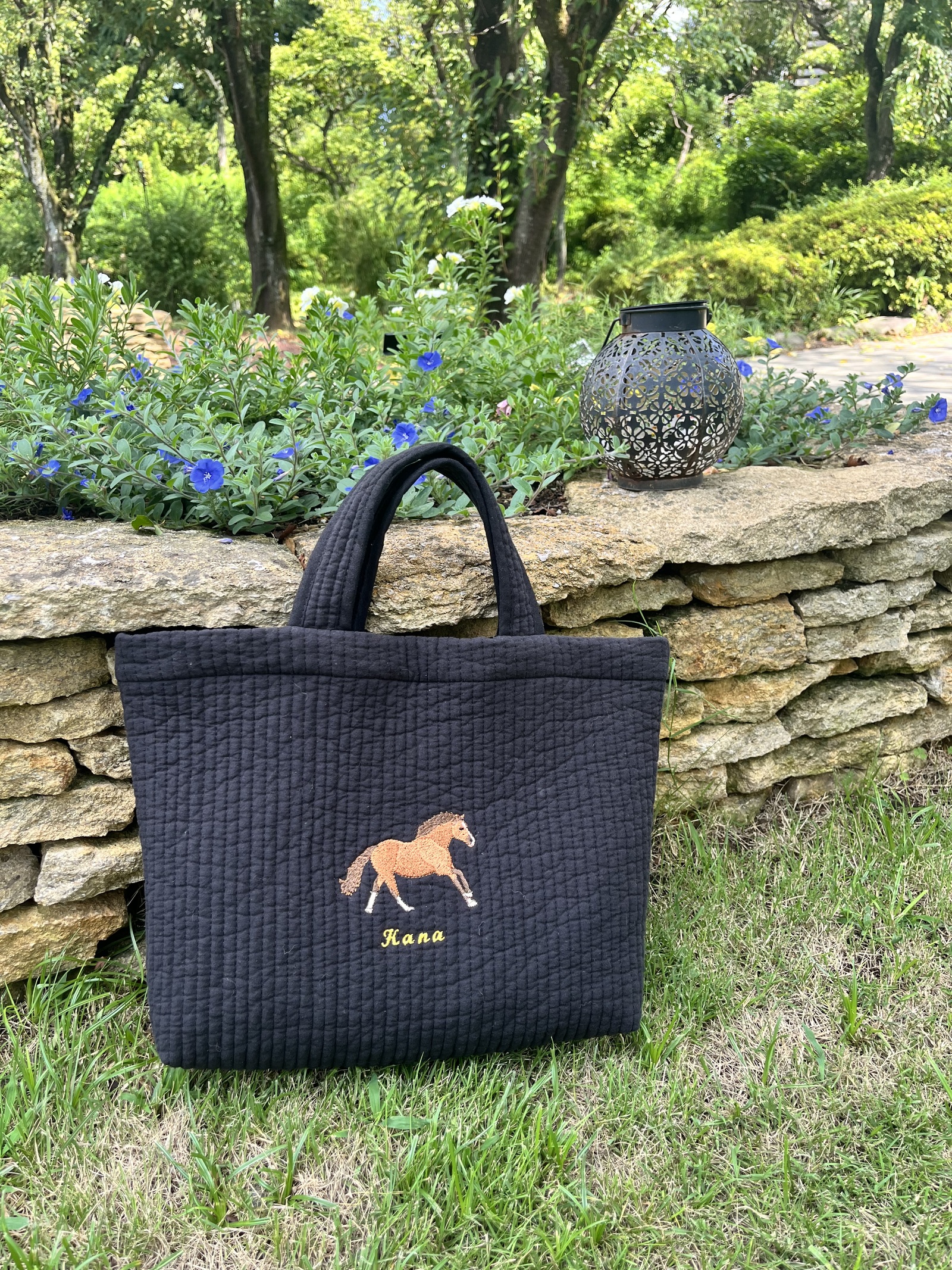 名入れ刺繍できる おしゃれな馬柄 ヌビバッグ マザーズバッグ 通勤