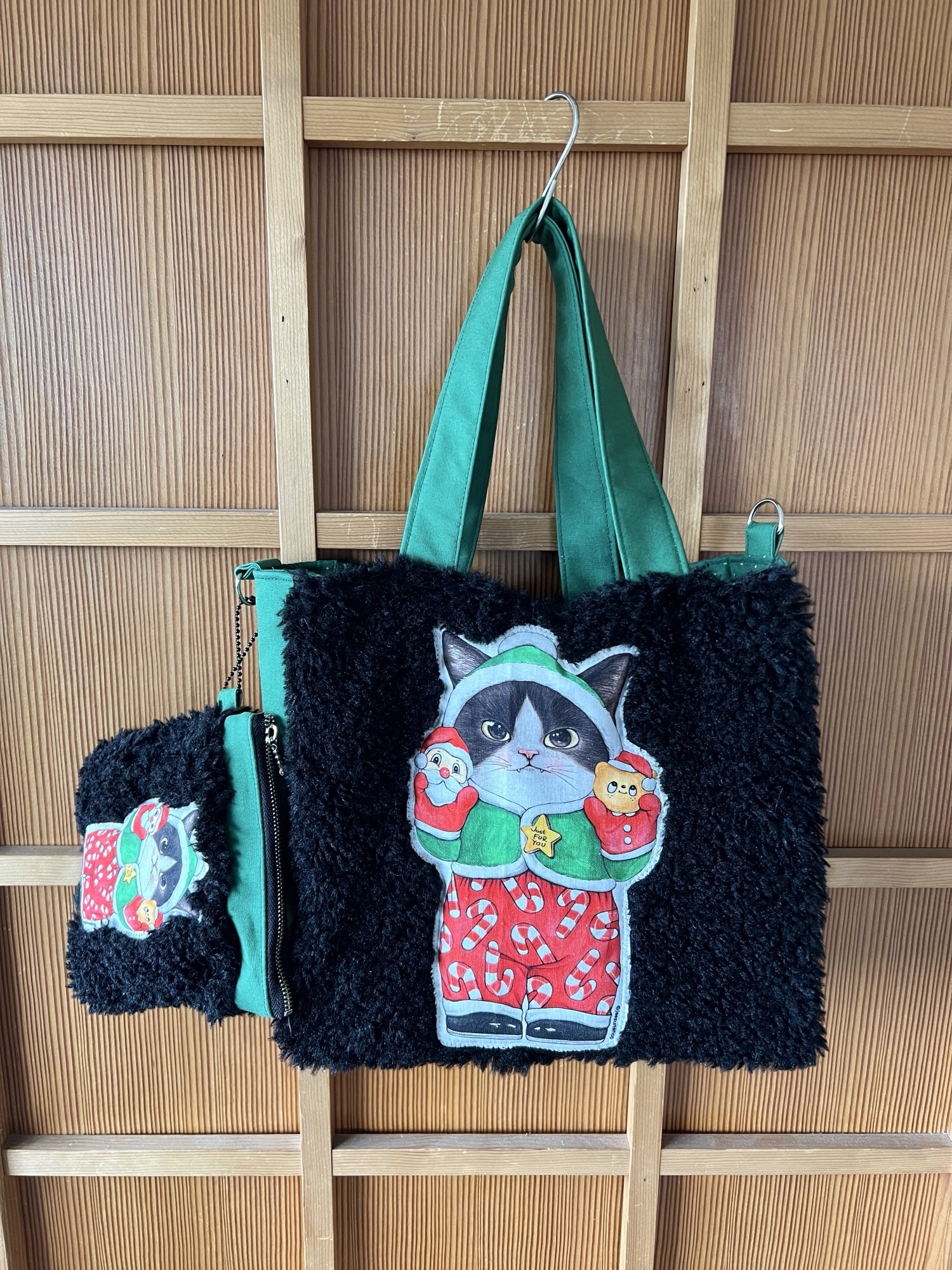 ね*】様 コヤンイサムチョン ハチワレ猫ちゃん トートバッグ&ミニ