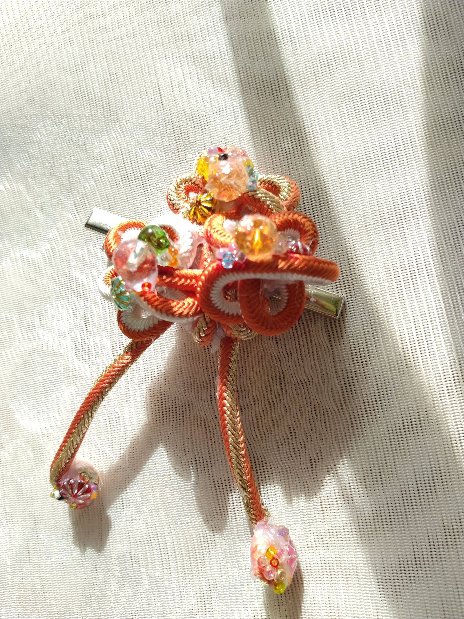 組紐とビーズの髪飾り - ぶたやまわくわく工房 | minne byGMOペパボ