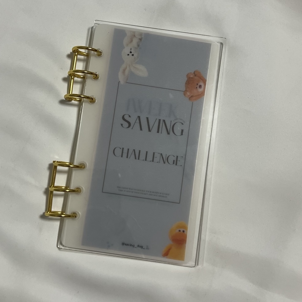 韓国で大人気！savingリフィル 貯金チャレンジ 1週間ごと ブルー