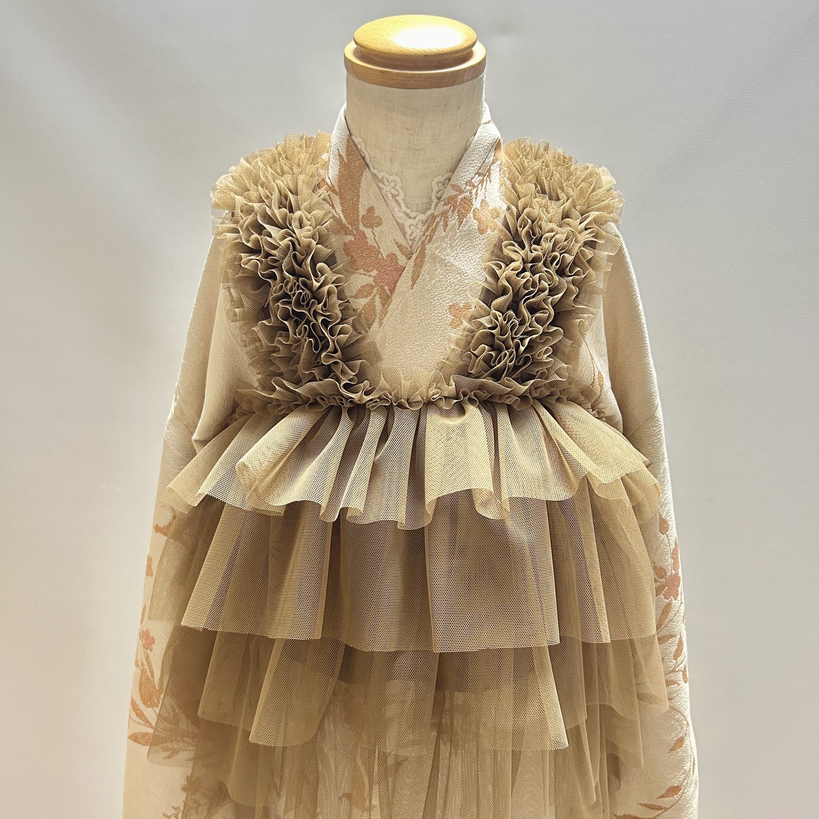 被布エプロン【モカフリル】被布 チュール被布 七五三 七五三着物