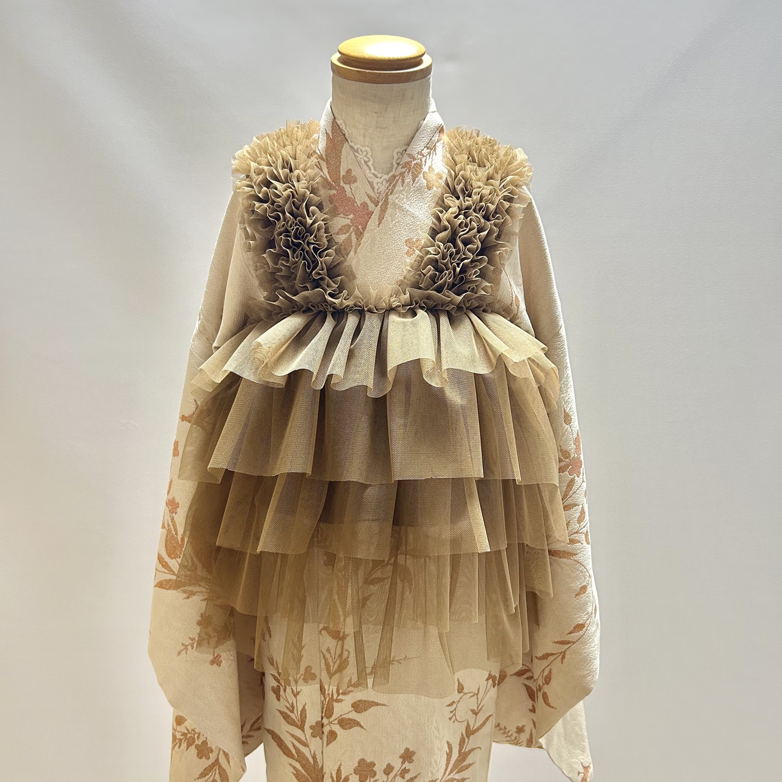 被布エプロン【モカフリル】被布 チュール被布 七五三 七五三着物