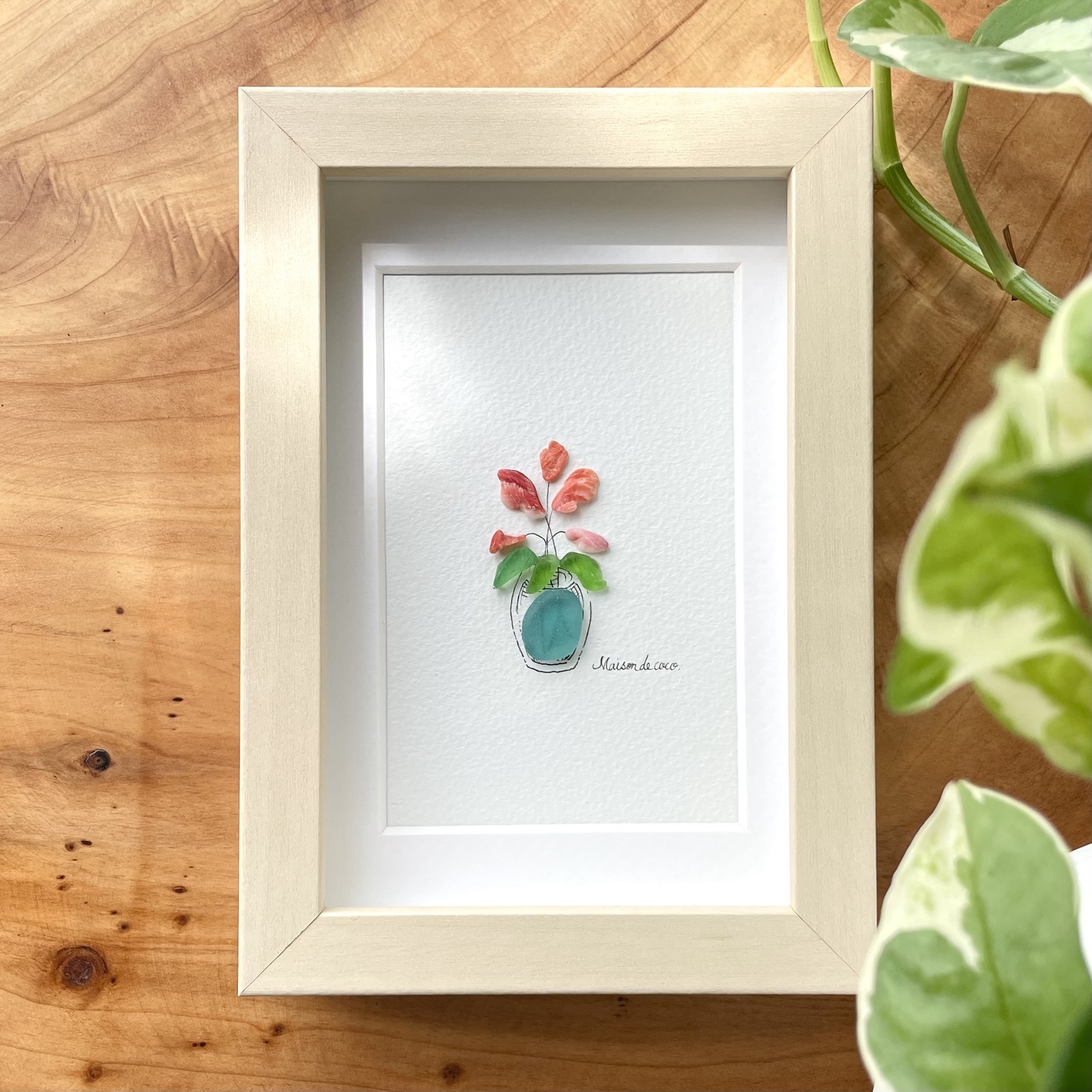 シーグラスアート パイナップルとブルーハワイ - Maison de COCO