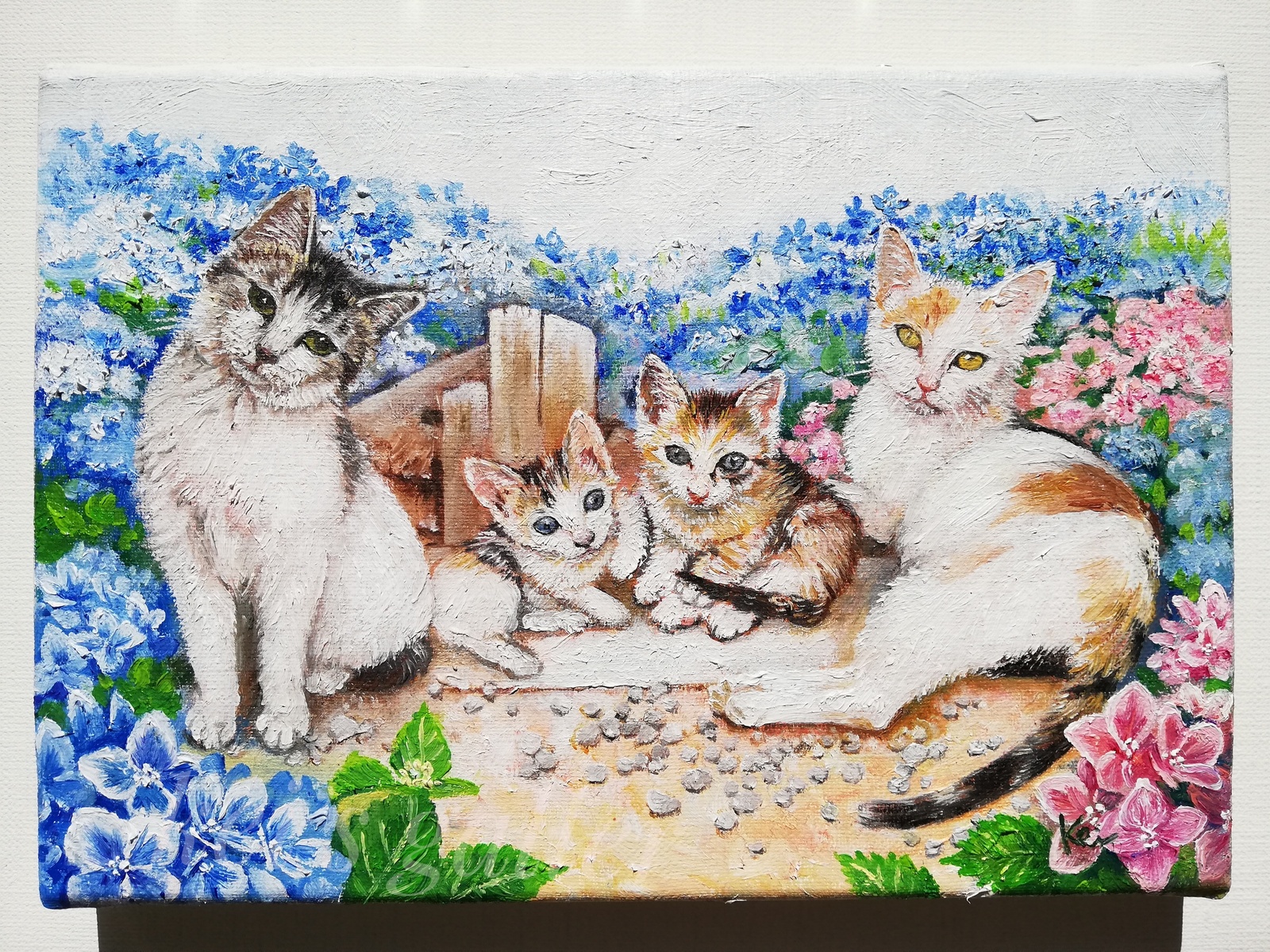 💛犬ねこ油絵オーダー💛わんちゃん猫ちゃんの油絵(原画)作品掲載OKの方