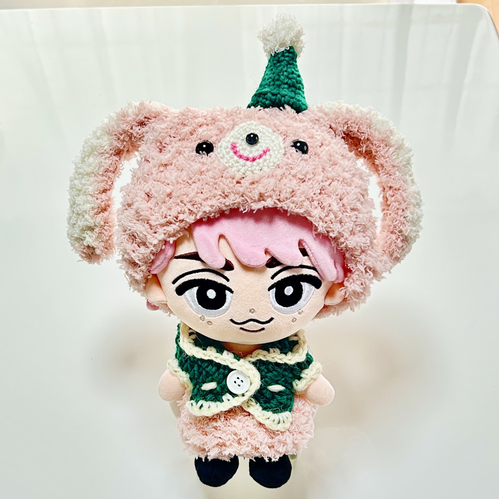 すのチルBIGぬいぐるみ ぶら下がらないシリーズ JK、帽子付うさぎ